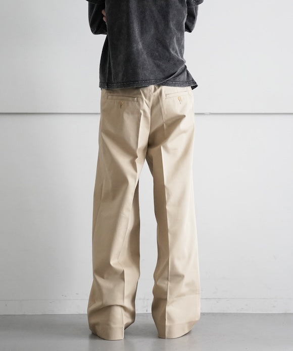 NEONSIGN Drill Wide Pants "BEIGE"