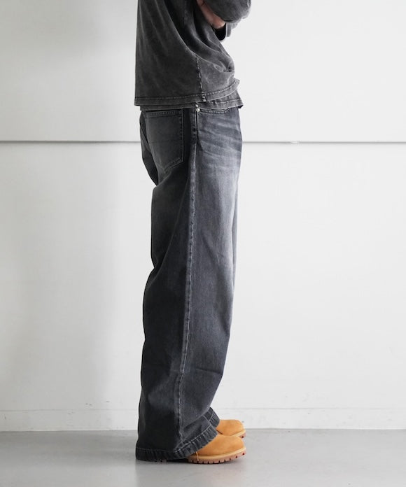 NEONSIGN Loose Denim Pants "BLACK USED"