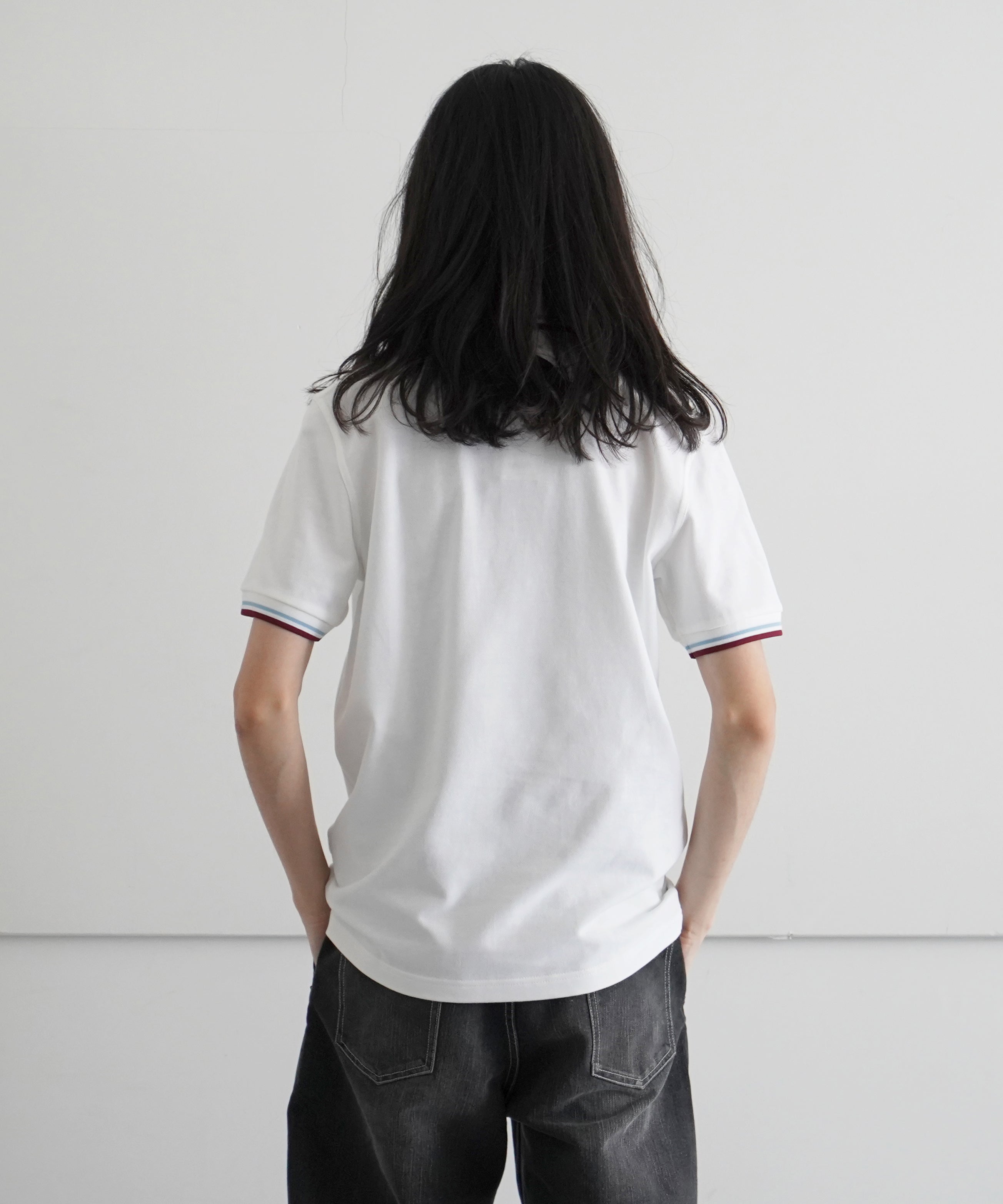 FRED PERRY TWIN TIPPED FRED PERRY SHIRT "WHITE / ICE"