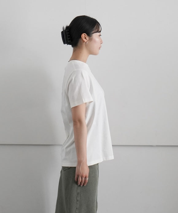 GANNI Basic Jersey Rhineslone Relaxed T-Shirt "EGRET"