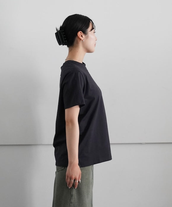 GANNI Basic Jersey Rhineslone Relaxed T-Shirt "PHANTOM"