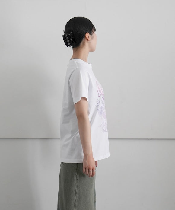 GANNI Basic Jersey Cocktail Relaxed T-Shirt "BRIGHT WHITE"