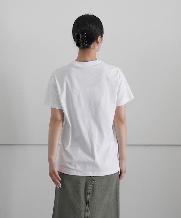 GANNI Basic Jersey Cocktail Relaxed T-Shirt "BRIGHT WHITE"