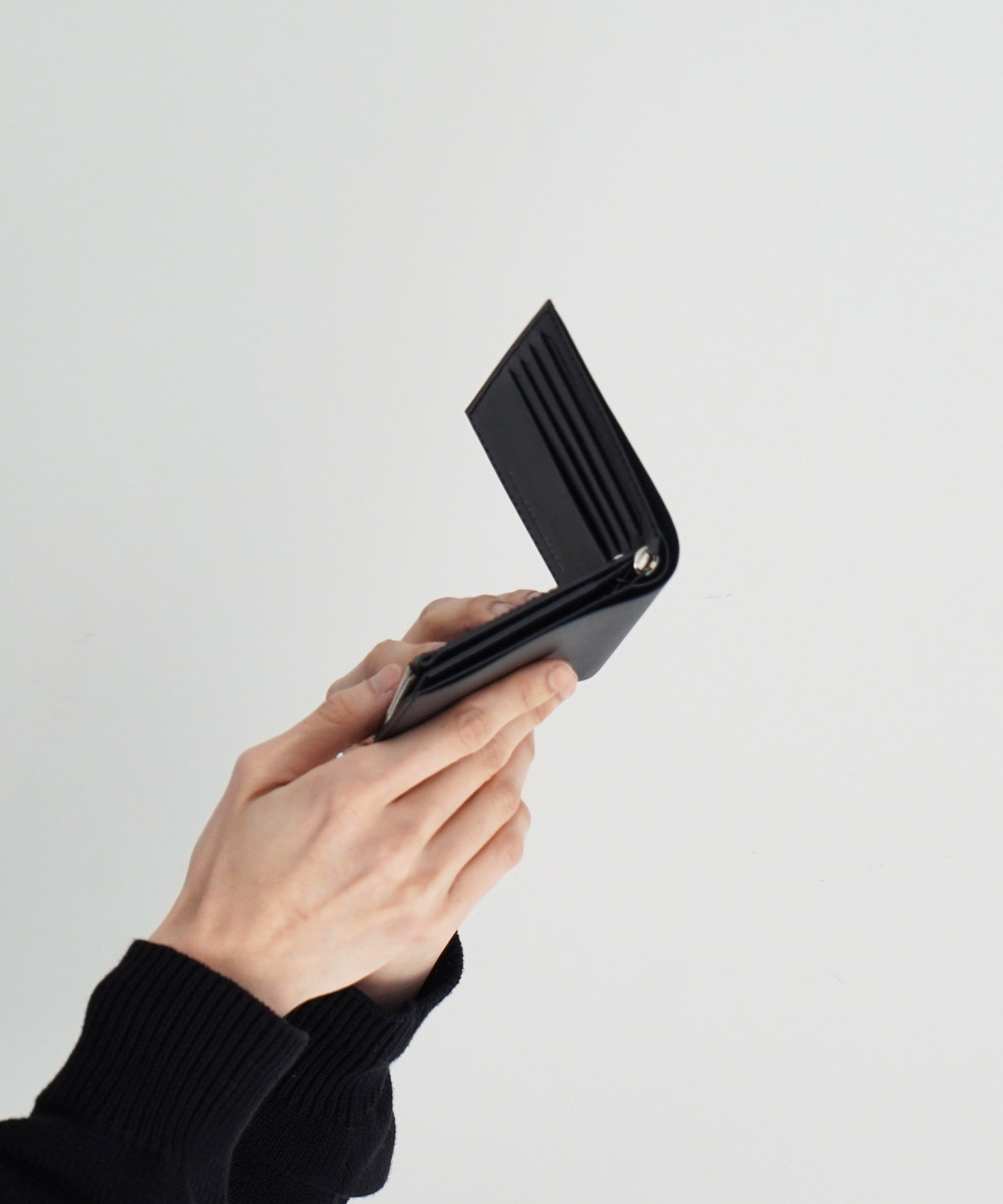 JISONオリジナルハーフウォレット / ブラック JISONオリジナルハーフウォレット / ブラック