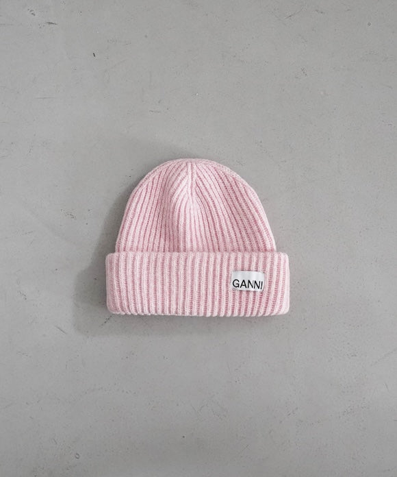 GANNI Structured Rib Beanie "LILAC SACHET"