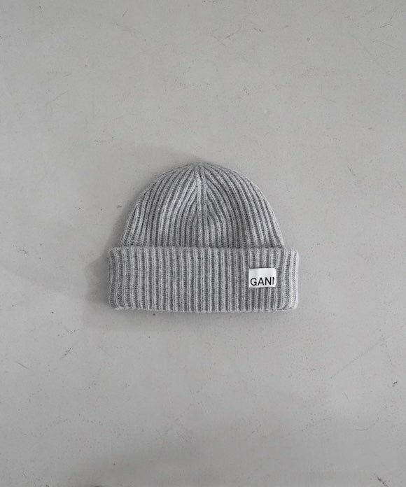 GANNI Structured Rib Beanie "SKY CAPTAIN"