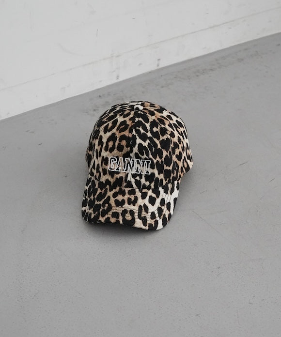 GANNI Cap Hat Print "LEOPARD"