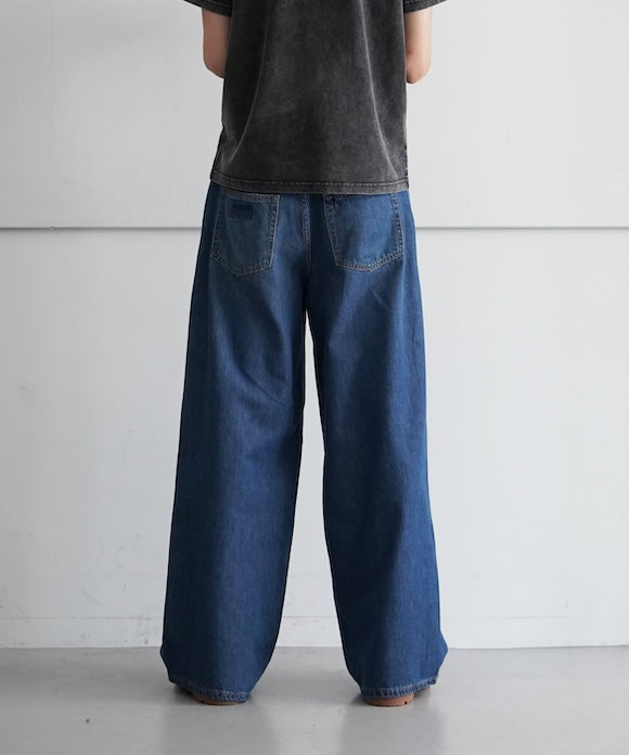 GANNI Light Denim Wide Jeans "MID BLUE VINTAGE"