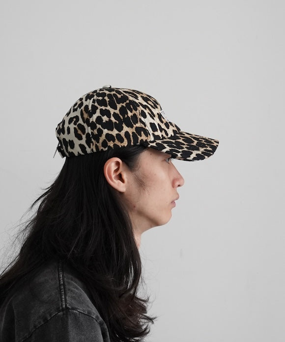 GANNI Cap Hat Print "LEOPARD"