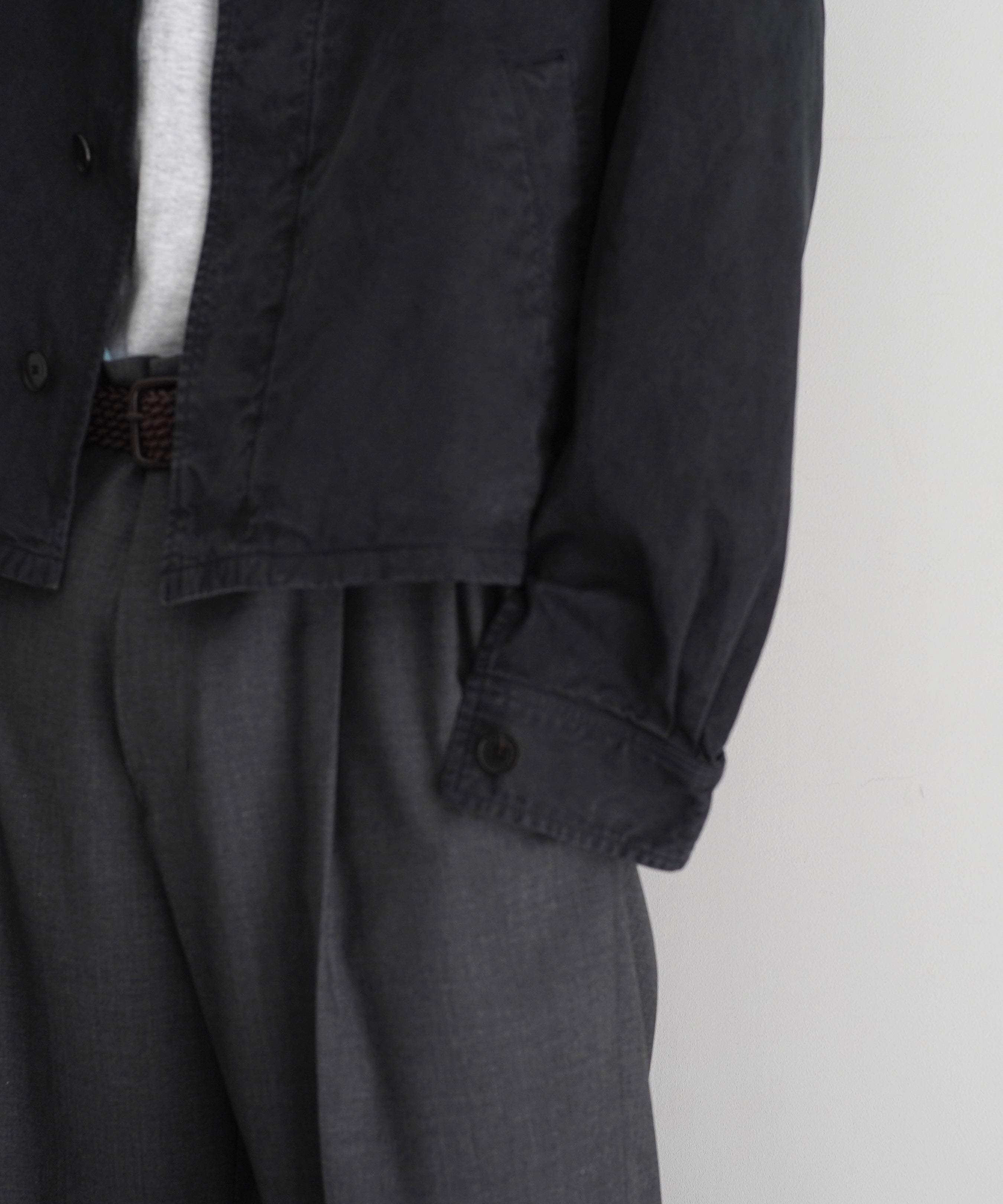 AURALEE Garment-dyed finx light chino blouson "BLACK"