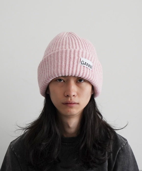 GANNI Structured Rib Beanie "LILAC SACHET"