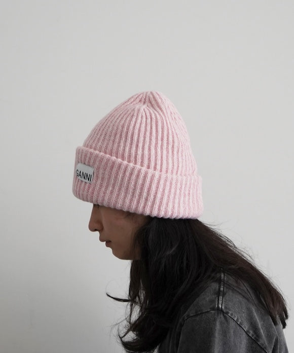 GANNI Structured Rib Beanie "LILAC SACHET"