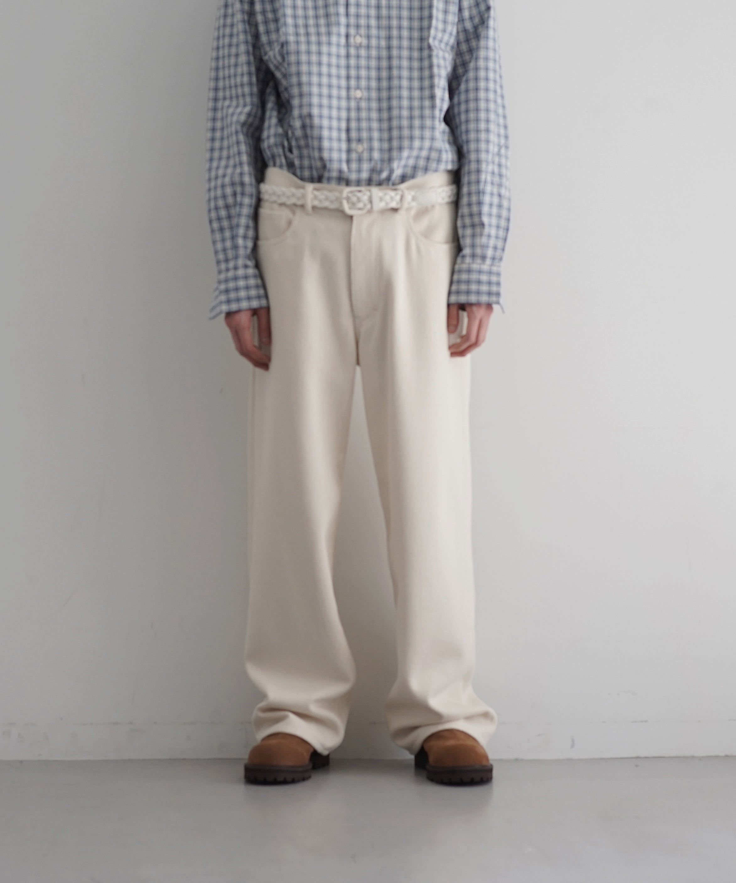 AURALEE【オーラリー】Silk nep denim 5p wide pants 