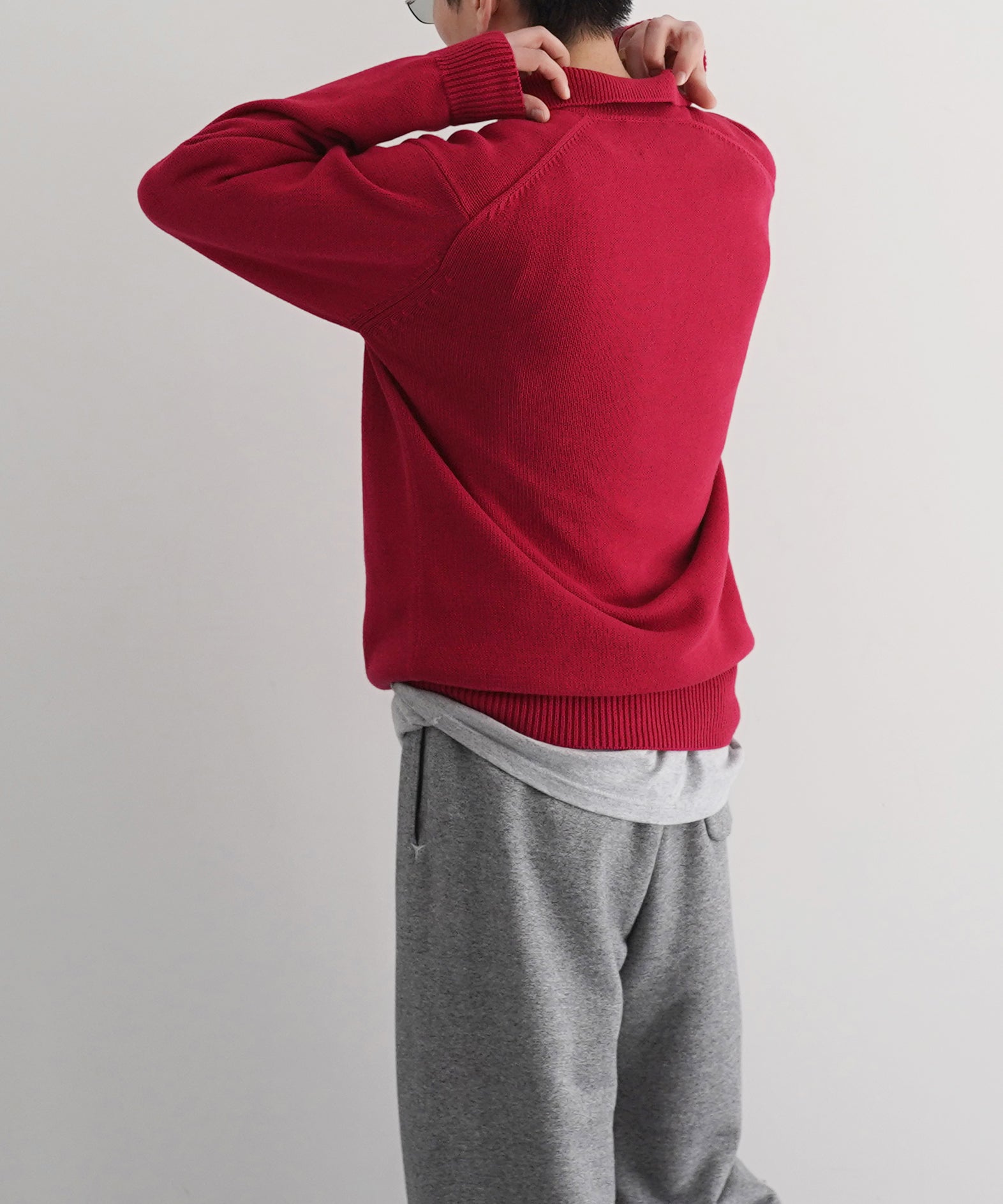 KAIKO Knit polo shirt 2.0 "WINE RED"