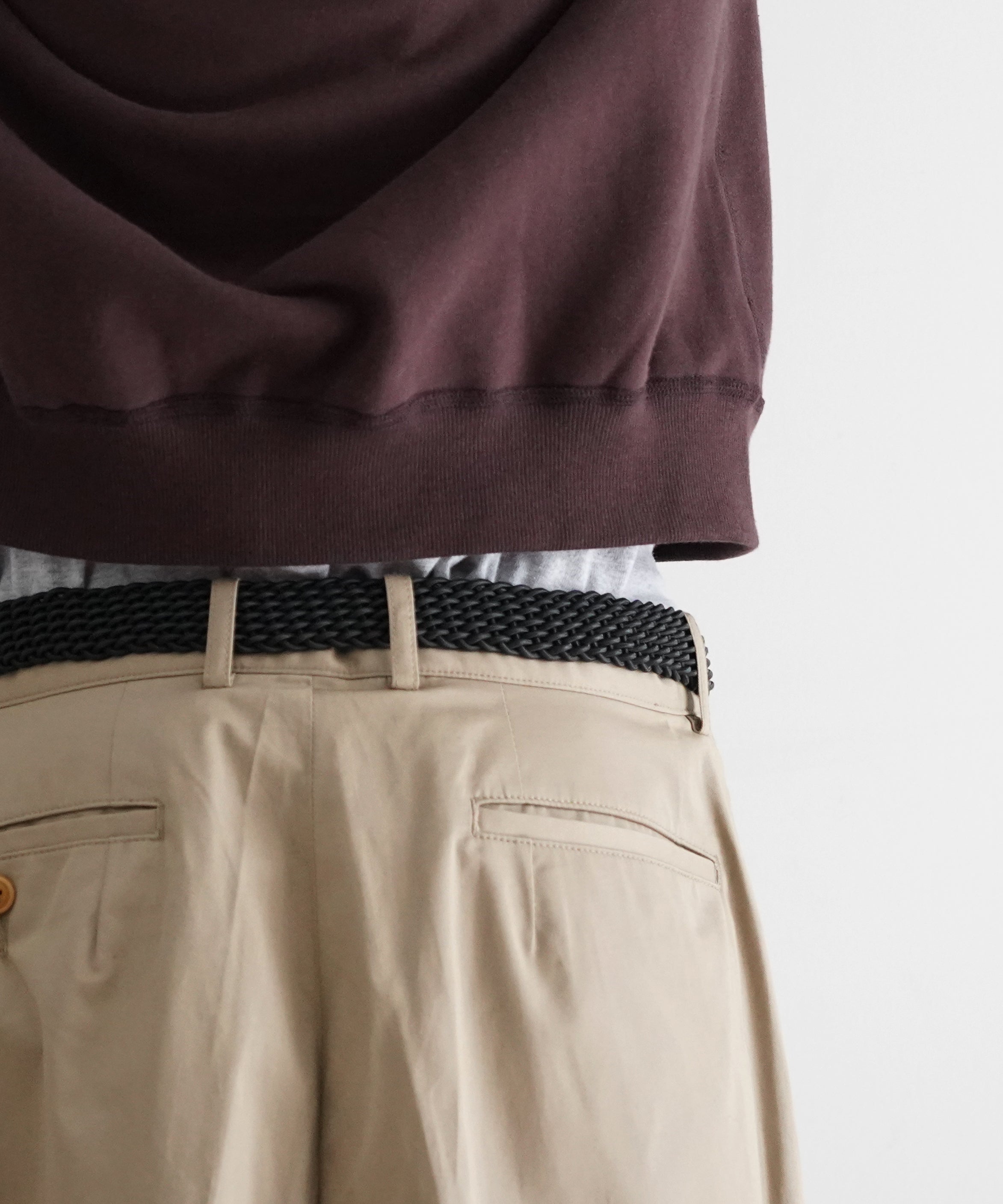 REVERBERATE TACKED CHINO TROUSERS - PLANE - STANDARD "BEIGE"