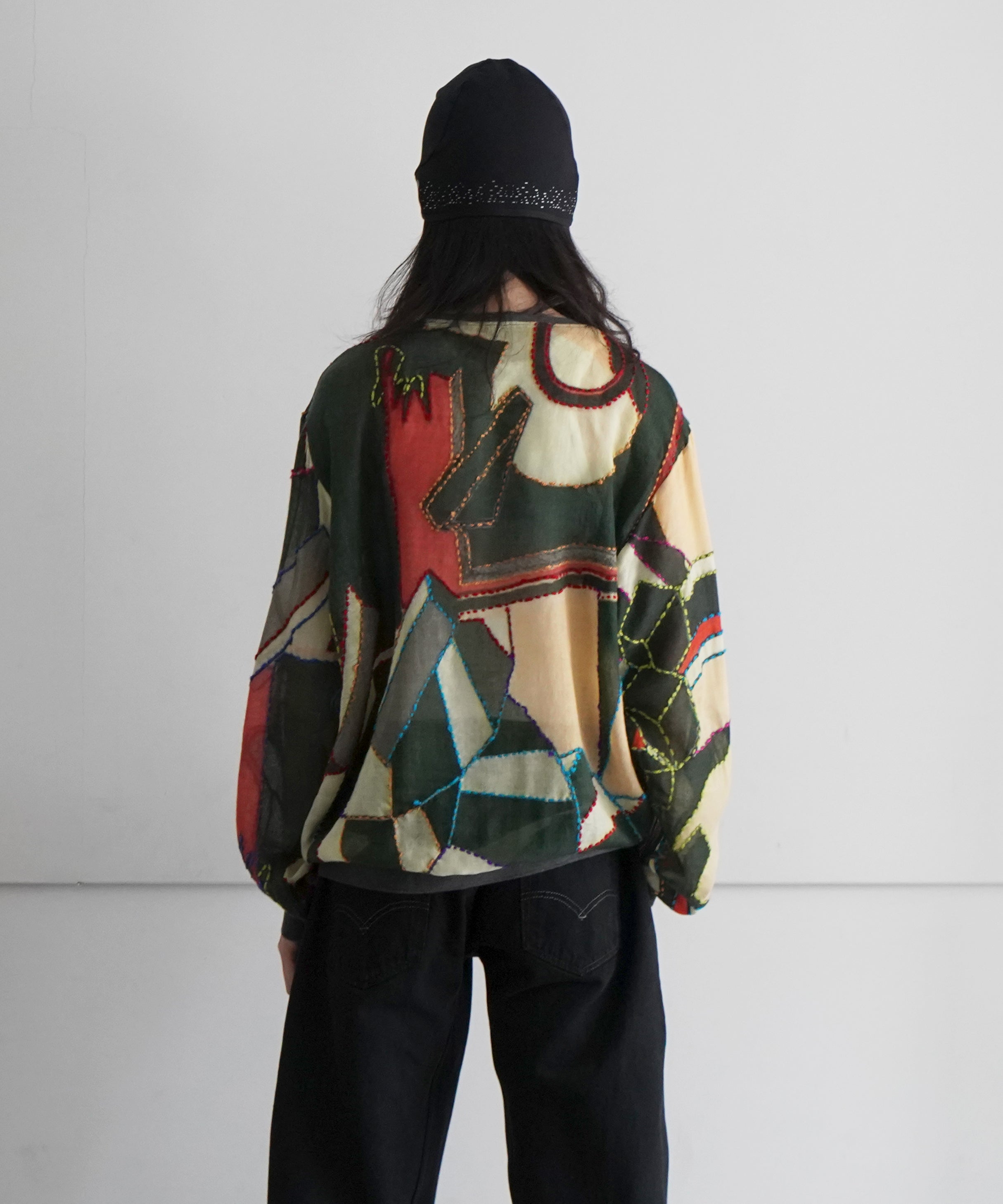 BLESS M-Sweater "MULTICOLOR/DARKGREEN"