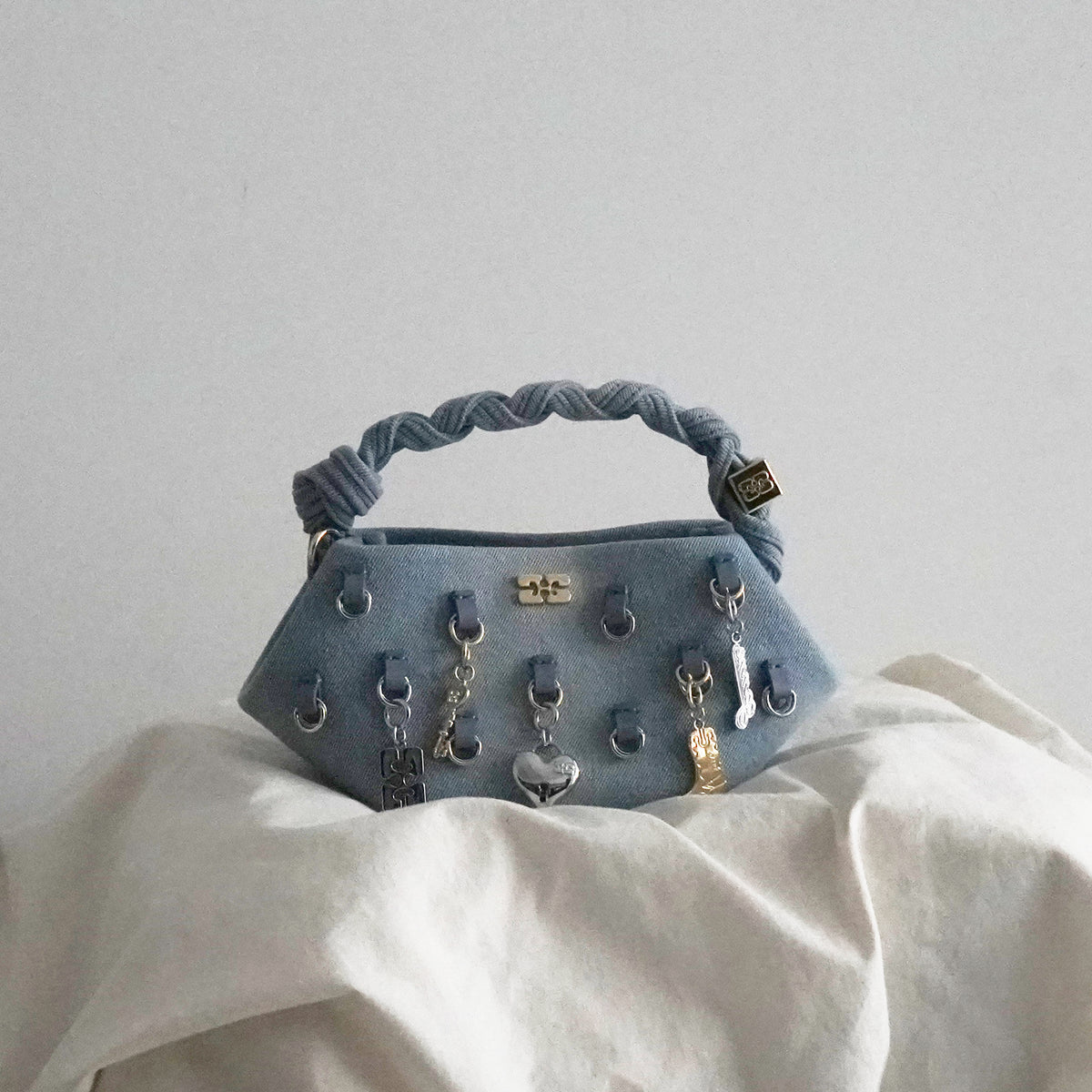 Ganni☆スモール ウォッシュドデニム ブーバッグ☆送関込