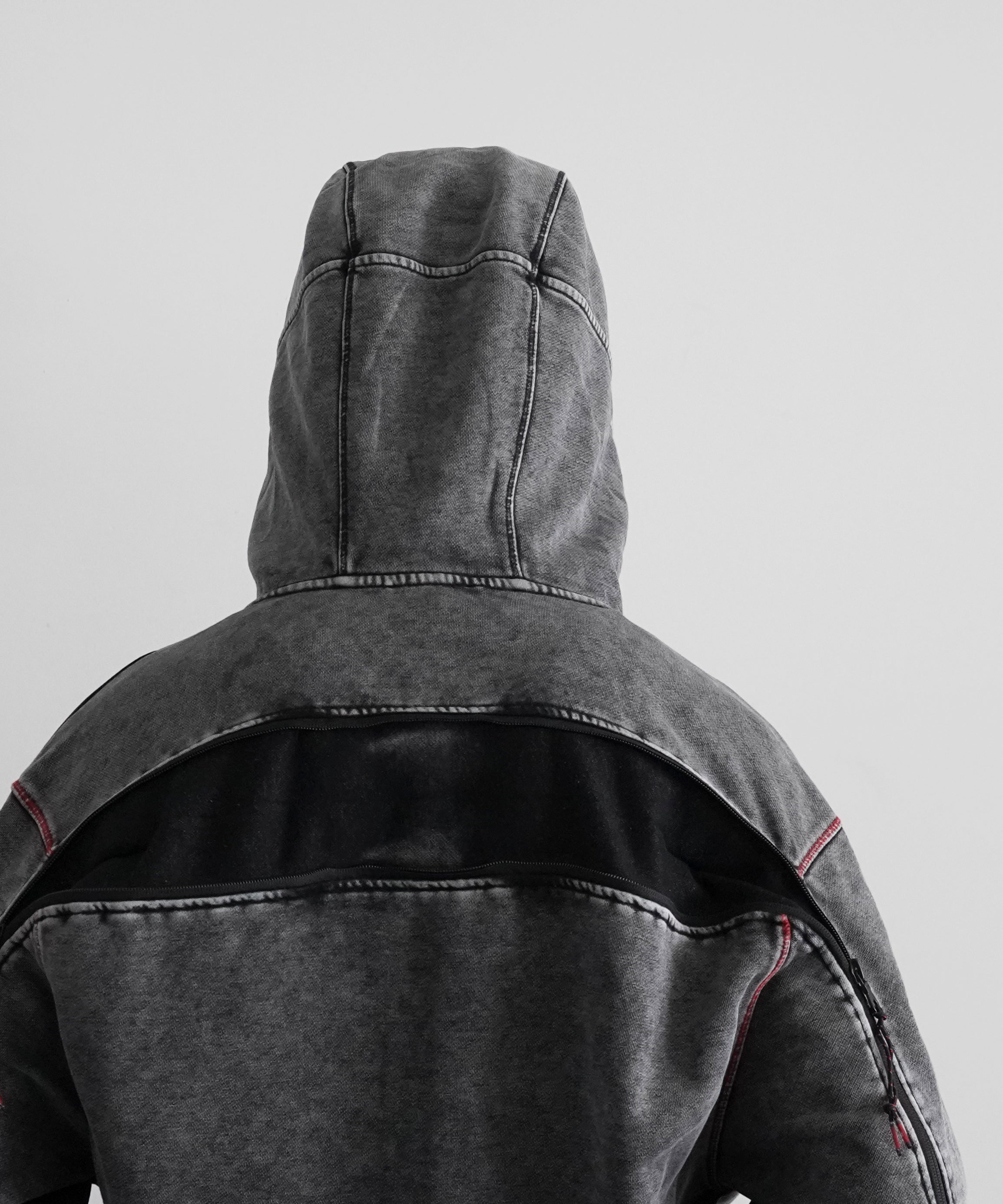 DIESEL Zip up Hoodie "WASHED BLACK"