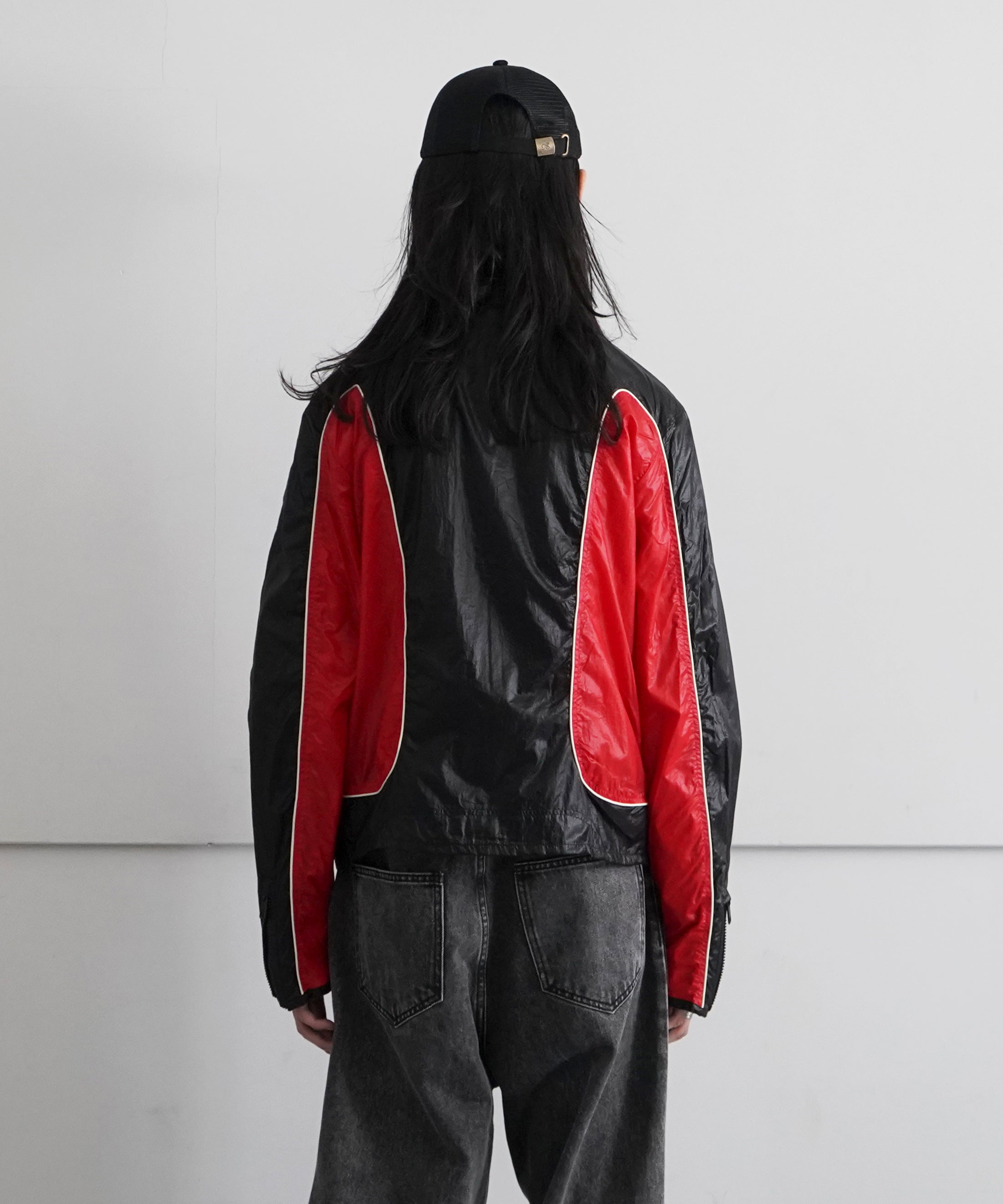 DIESEL Nylon jacket "BLACK/RED"