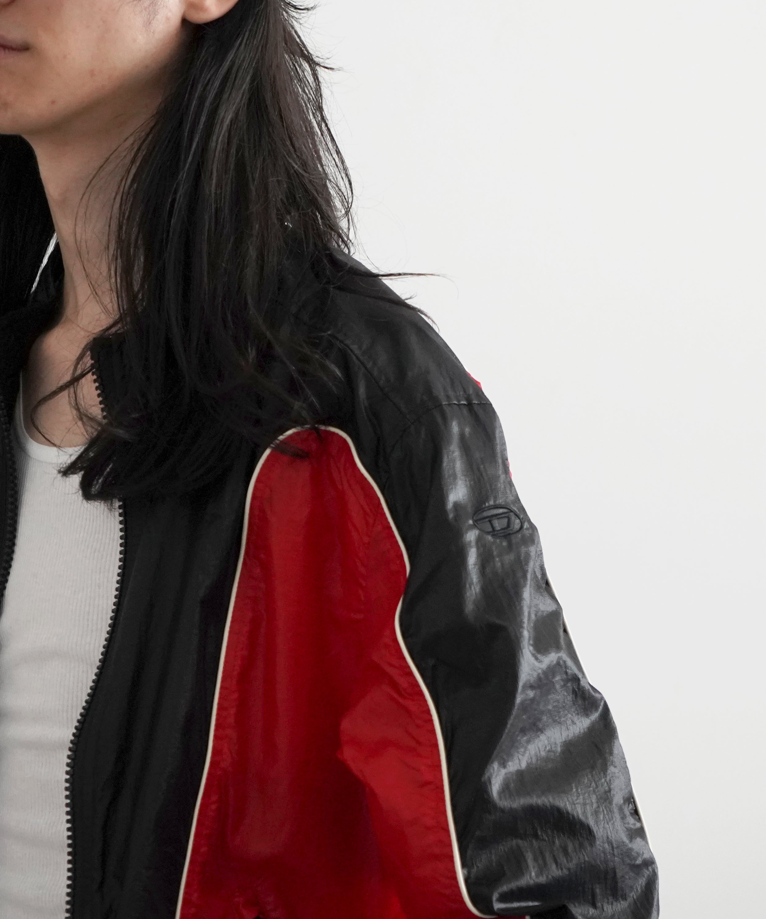 DIESEL Nylon jacket "BLACK/RED"