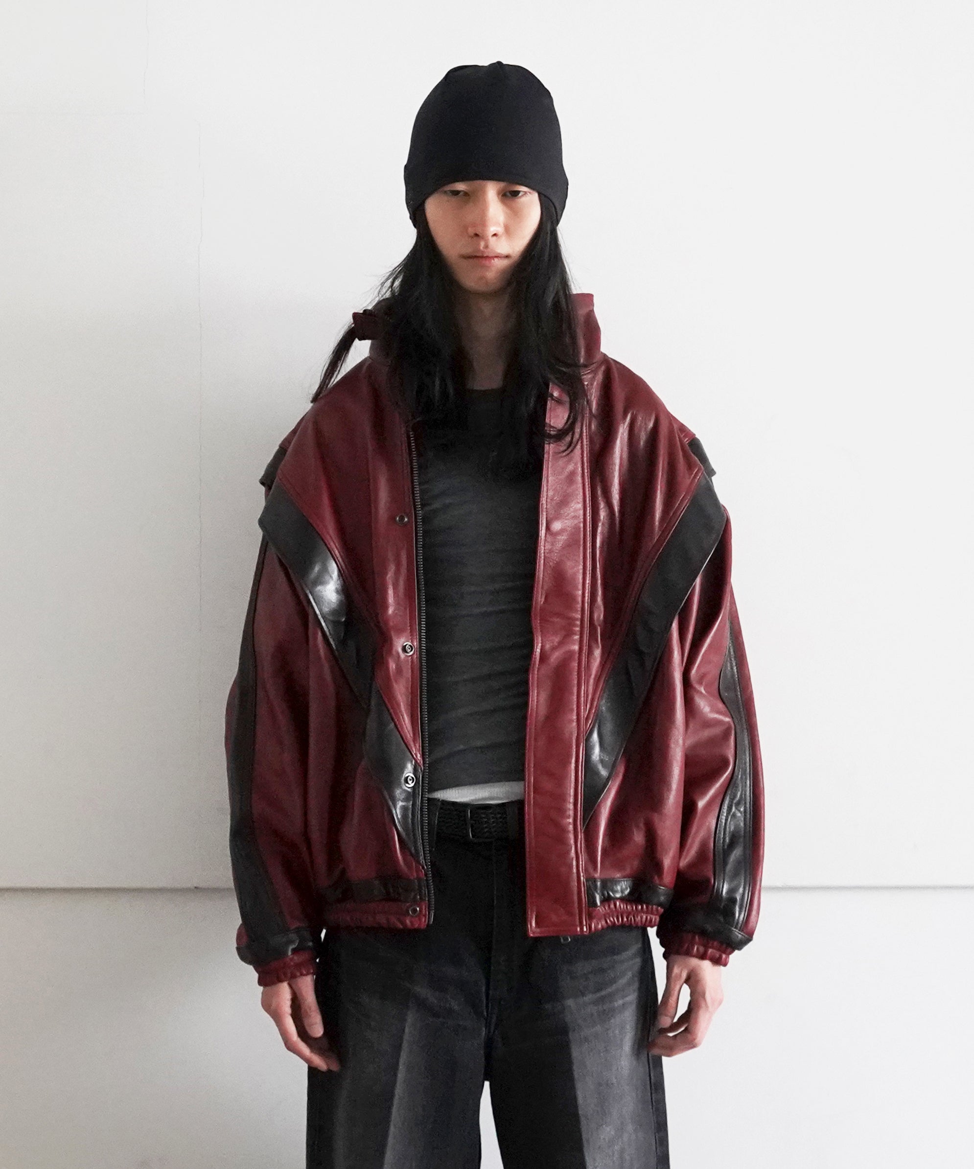 doublet LEATHER TRACK JACKET 