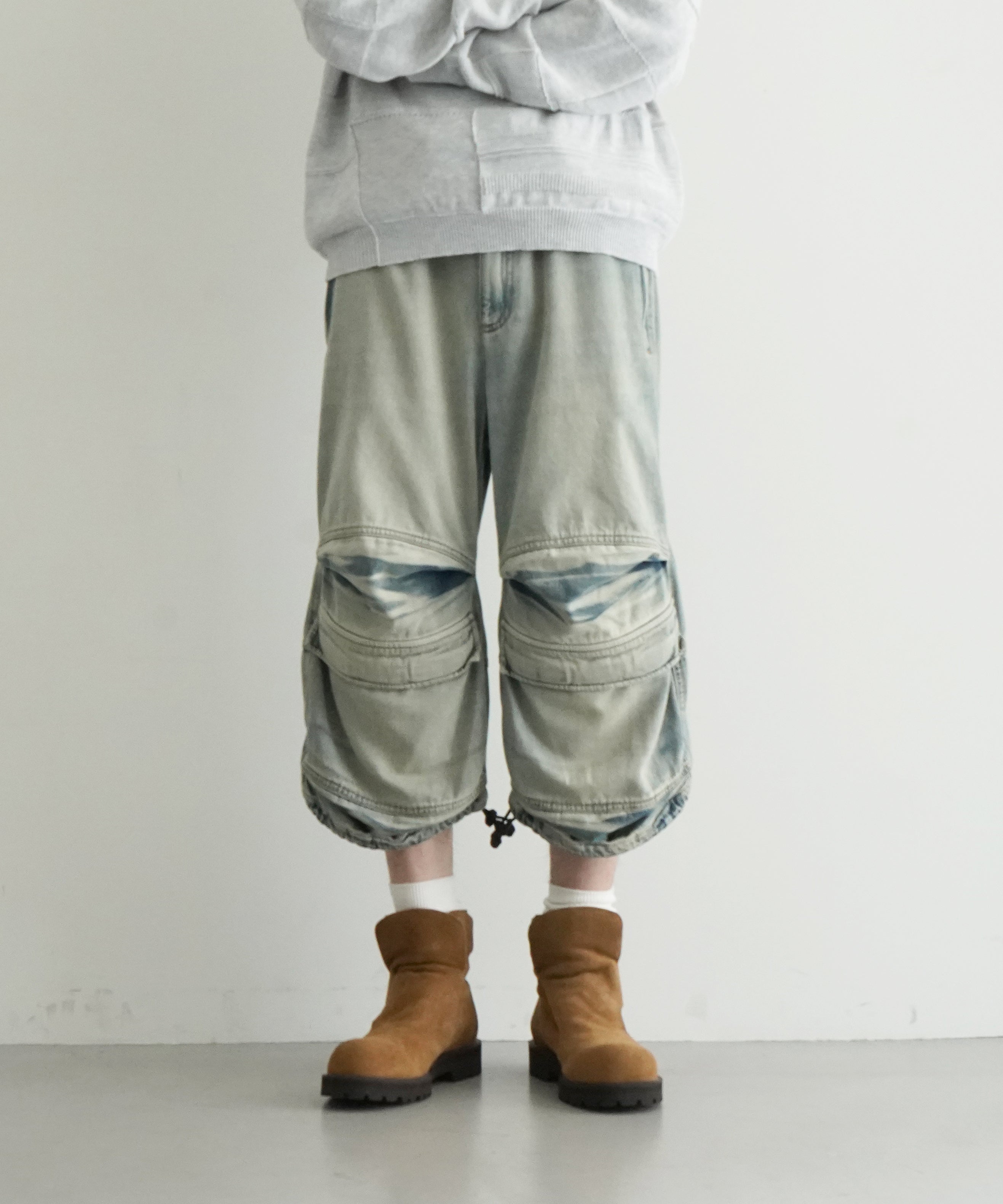 DIESEL Shorts in light bicolor denim "INDIGO"