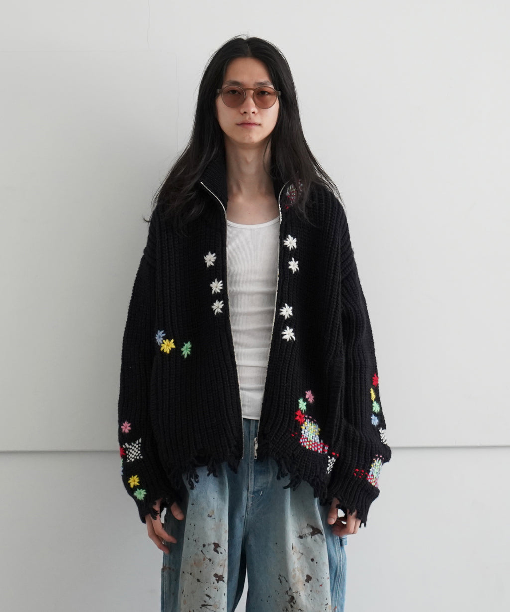 doublet 気にい DARNING CUT OFF DRIVERS KNIT 