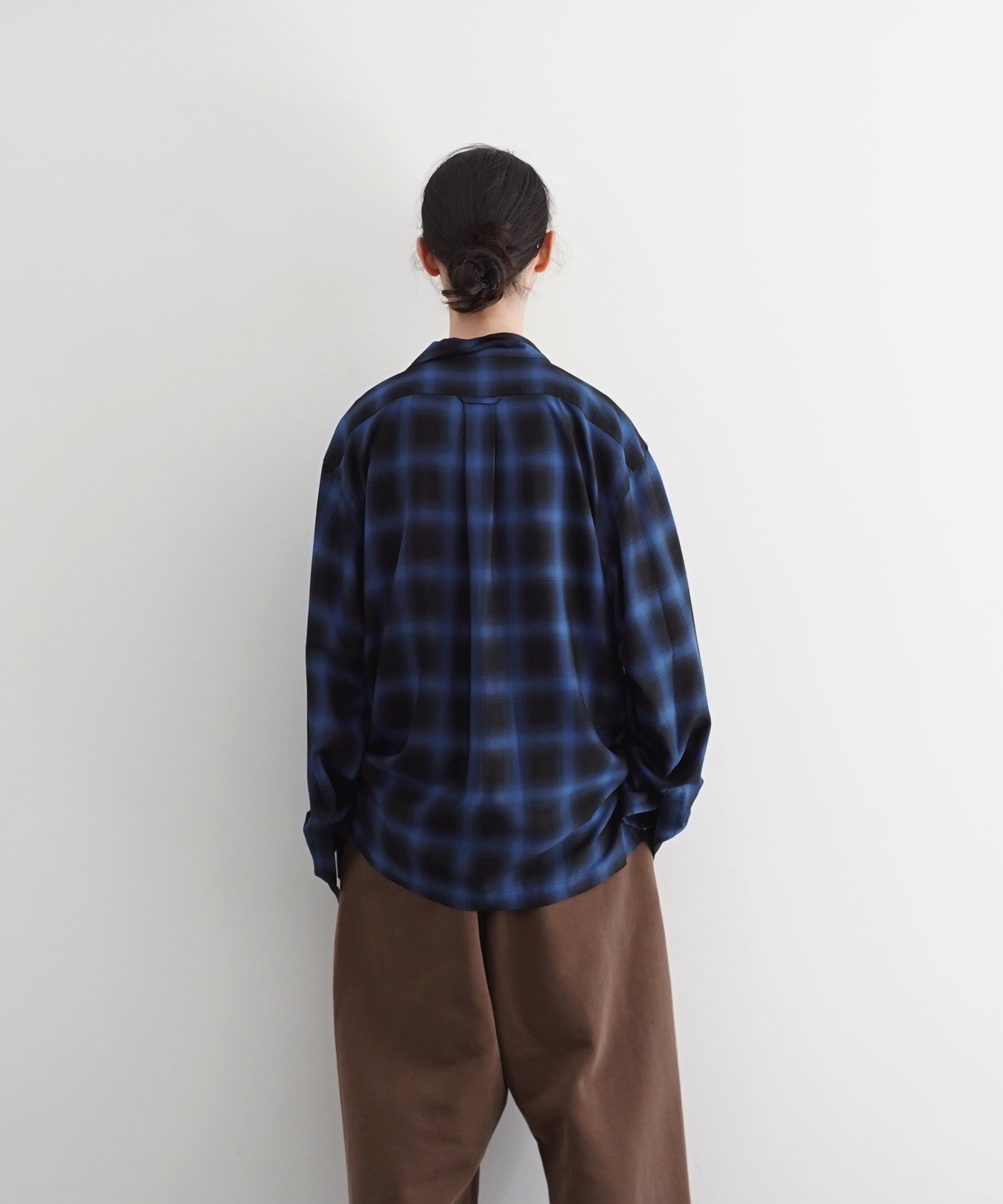 COTTON PAN Soho l/s オンブレシャツ "BLUE×BLACK"
