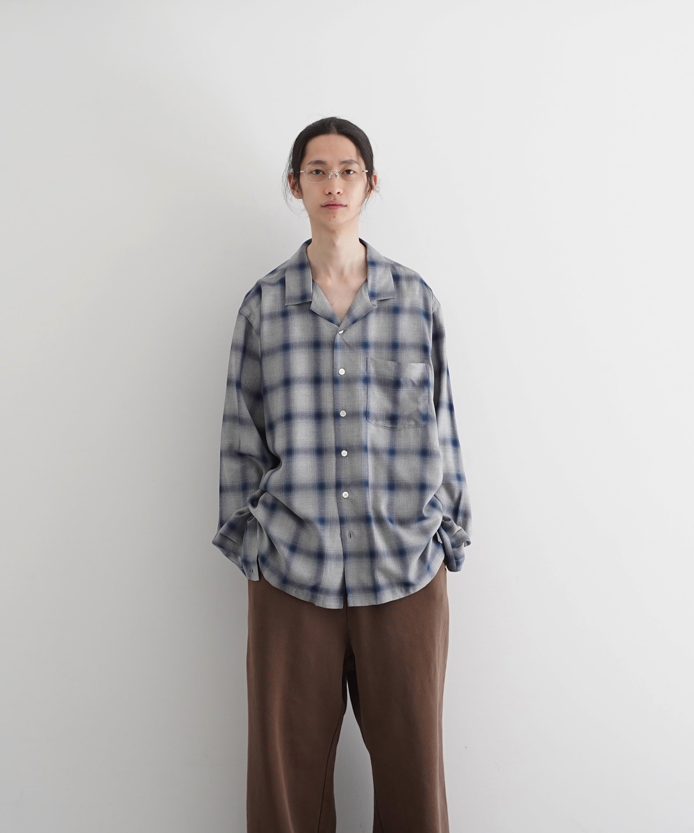 COTTON PAN Soho l/s オンブレシャツ "BLUE"