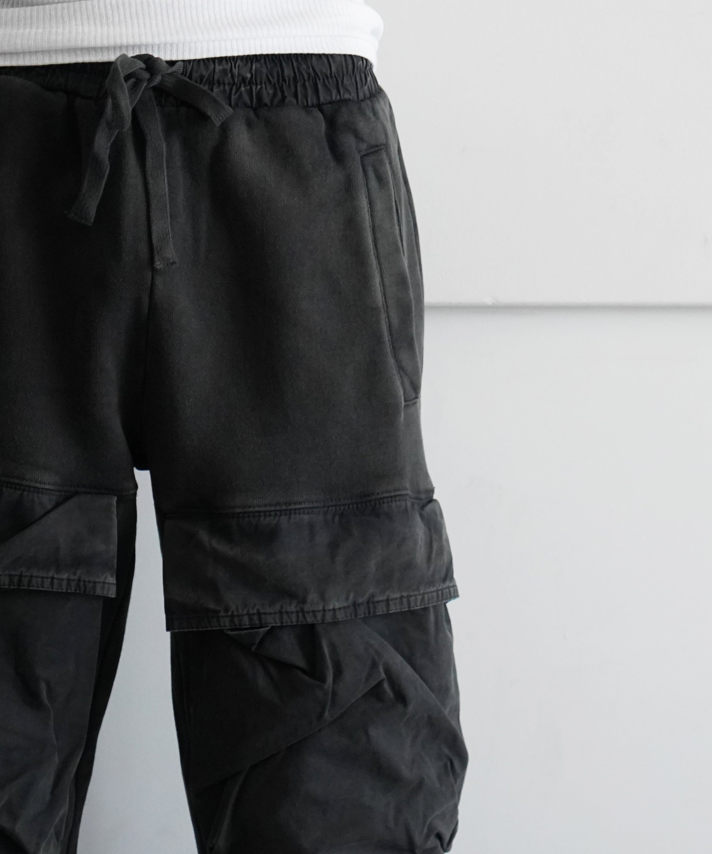 ENTIRE STUDIOS UTILITY SWEATS "WASHED BLACK"