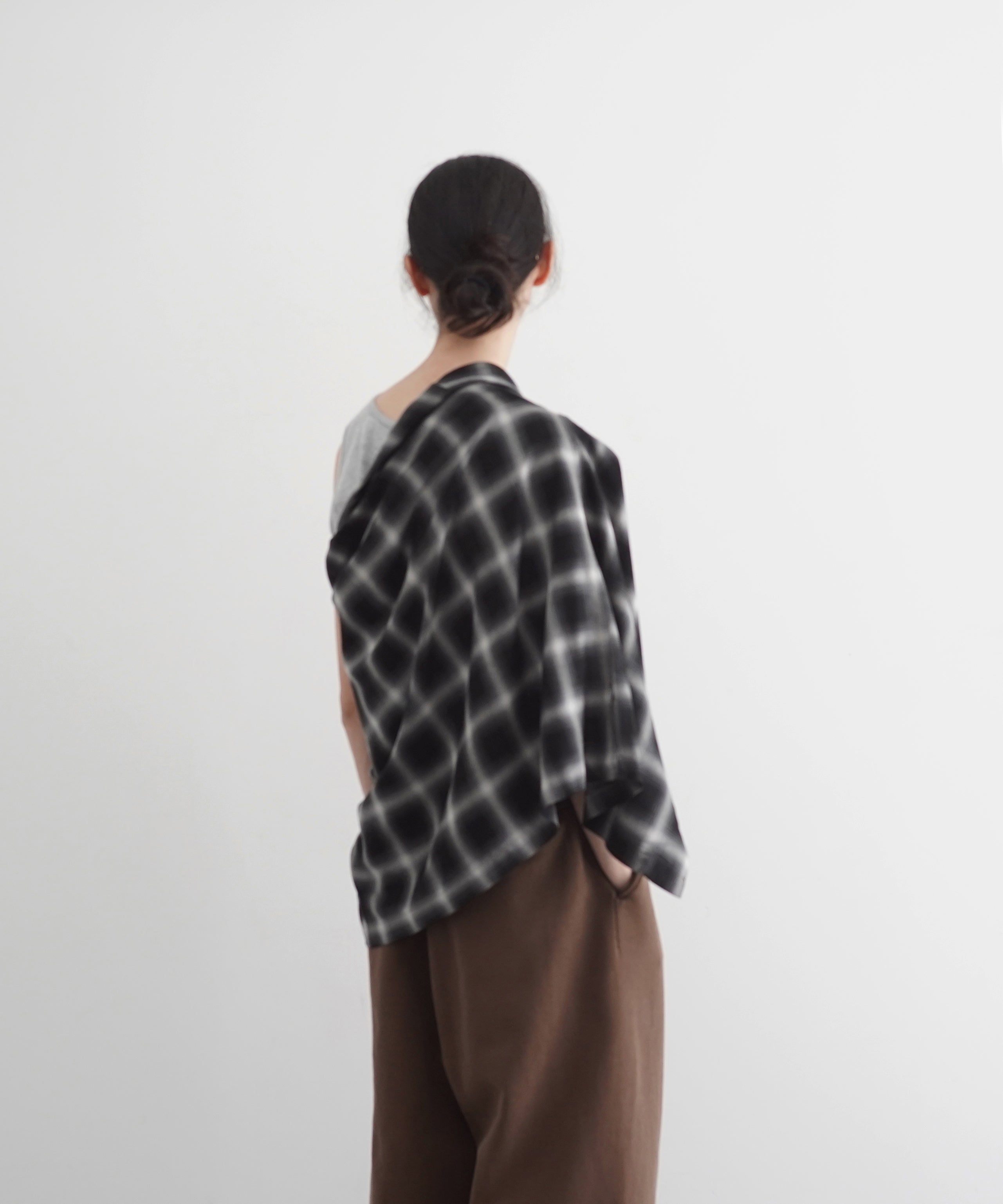 COTTON PAN Soho l/s オンブレシャツ "BLACK"