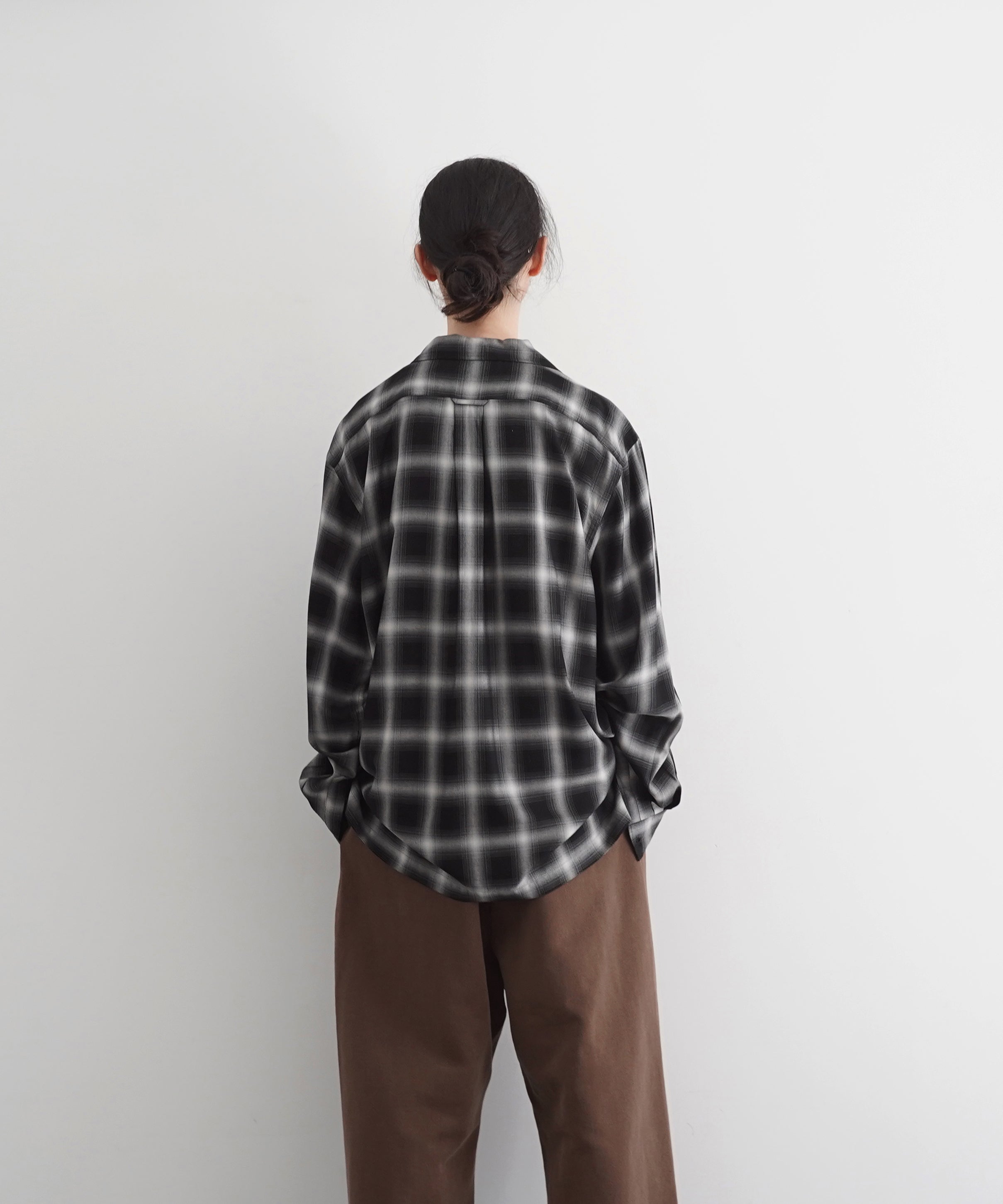 COTTON PAN Soho l/s オンブレシャツ "BLACK"