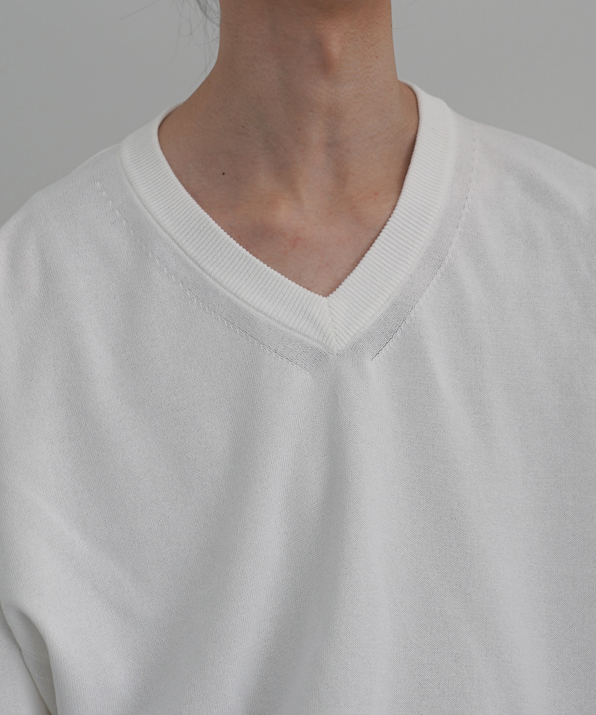 【EXCLUSIVE】crepuscule Washi v/n pullover "WHITE"