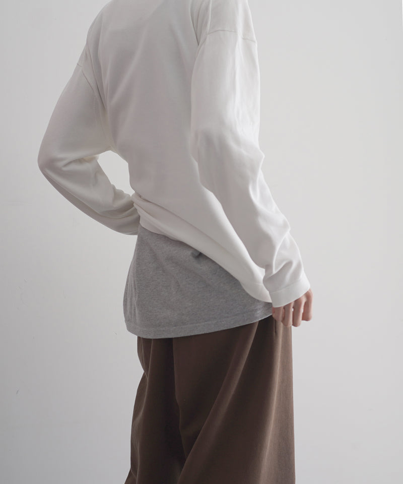 【EXCLUSIVE】crepuscule Washi v/n pullover "WHITE"
