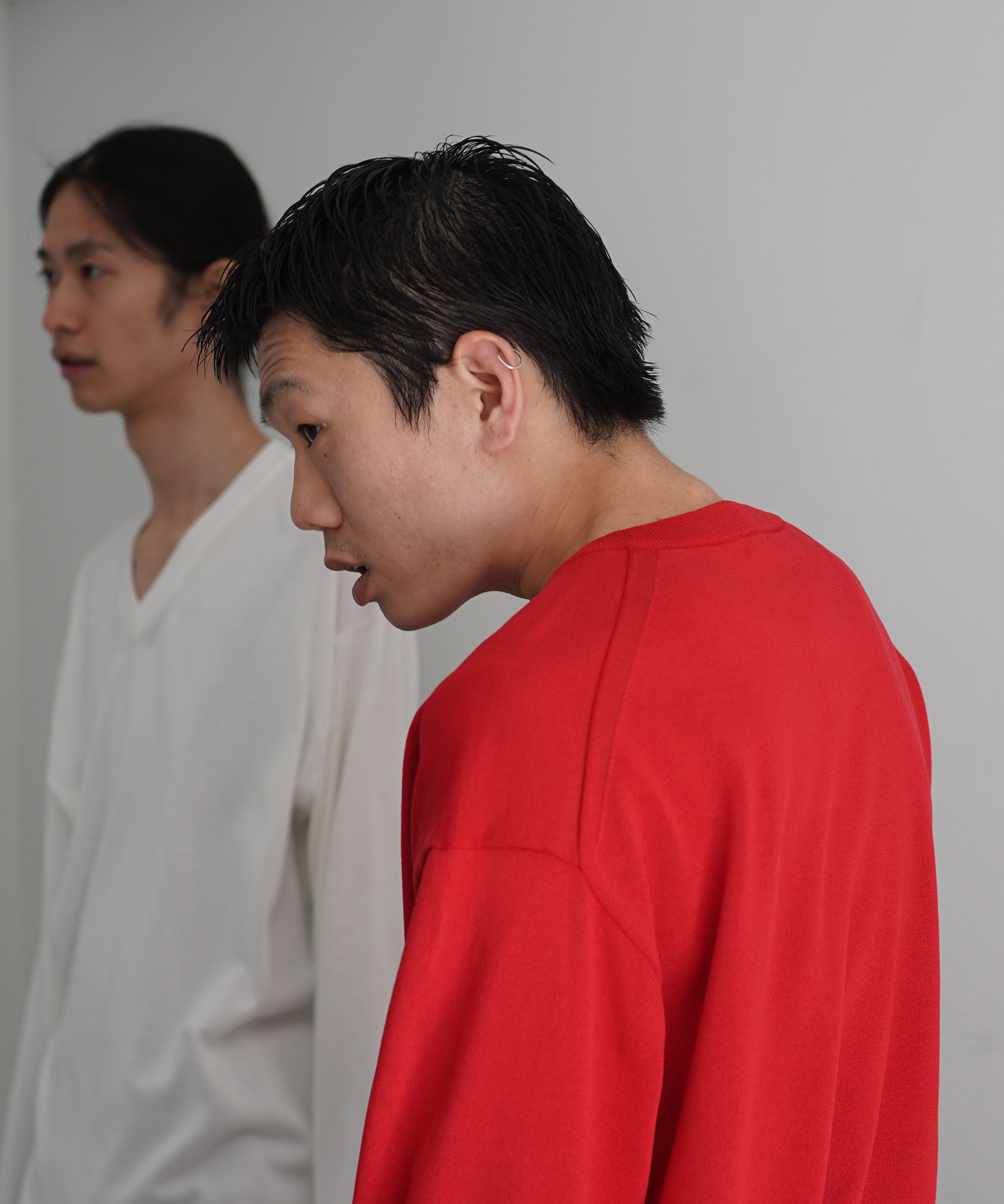 【EXCLUSIVE】crepuscule Washi v/n pullover "RED"