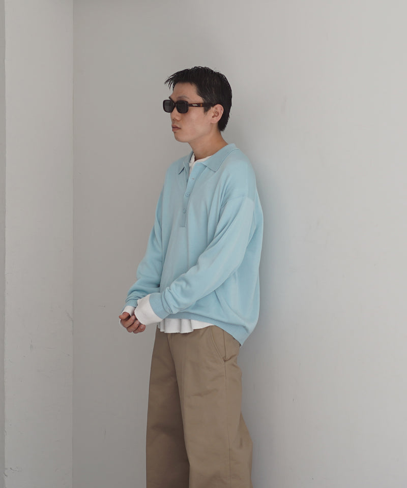 【EXCLUSIVE】crepuscule L/s polo "SAX"