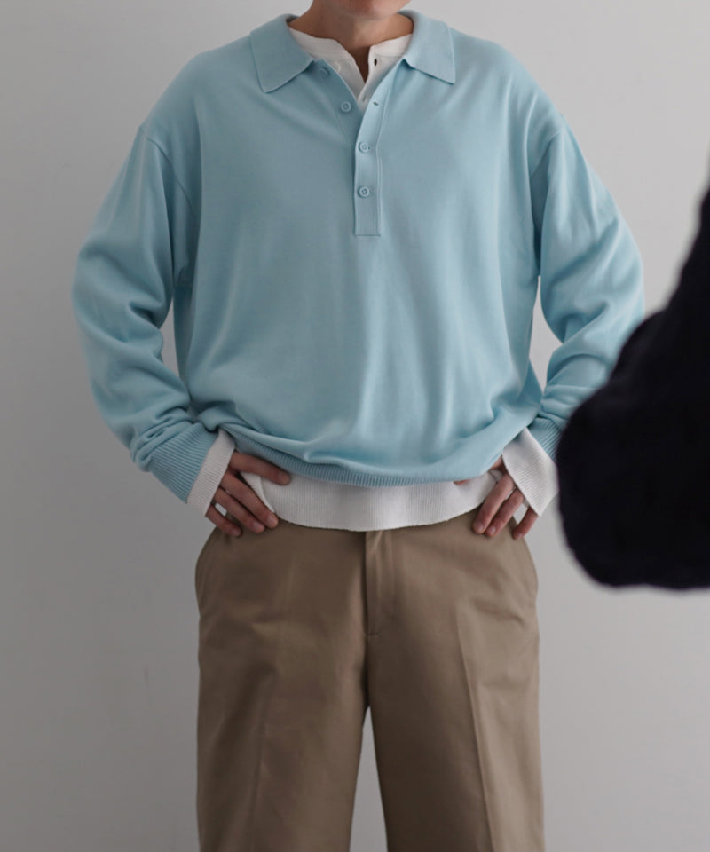 【EXCLUSIVE】crepuscule L/s polo "SAX"