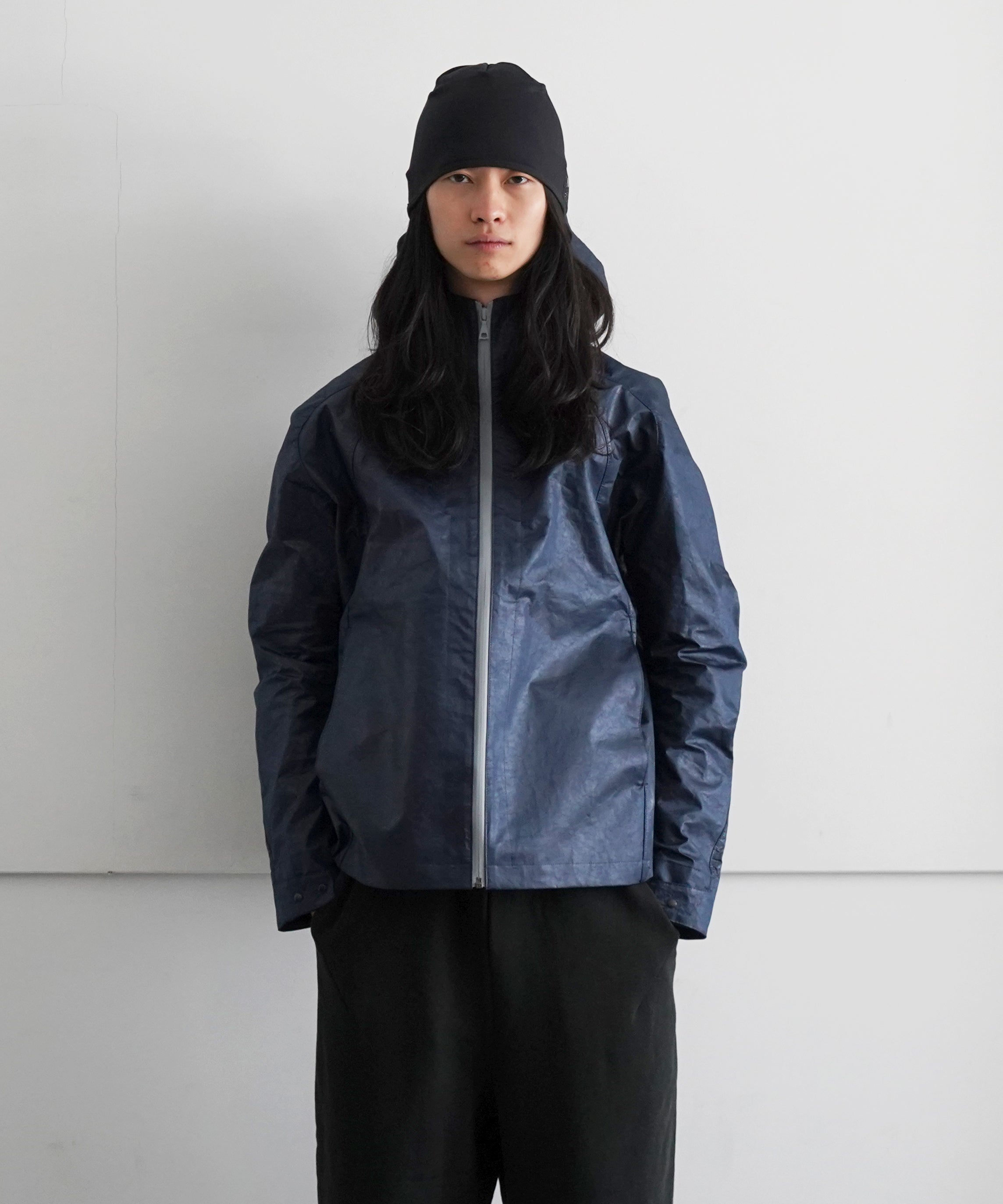 OPPOSE DUALITY T-1000 Short Parka "NAVY ×ALUMINIUM"