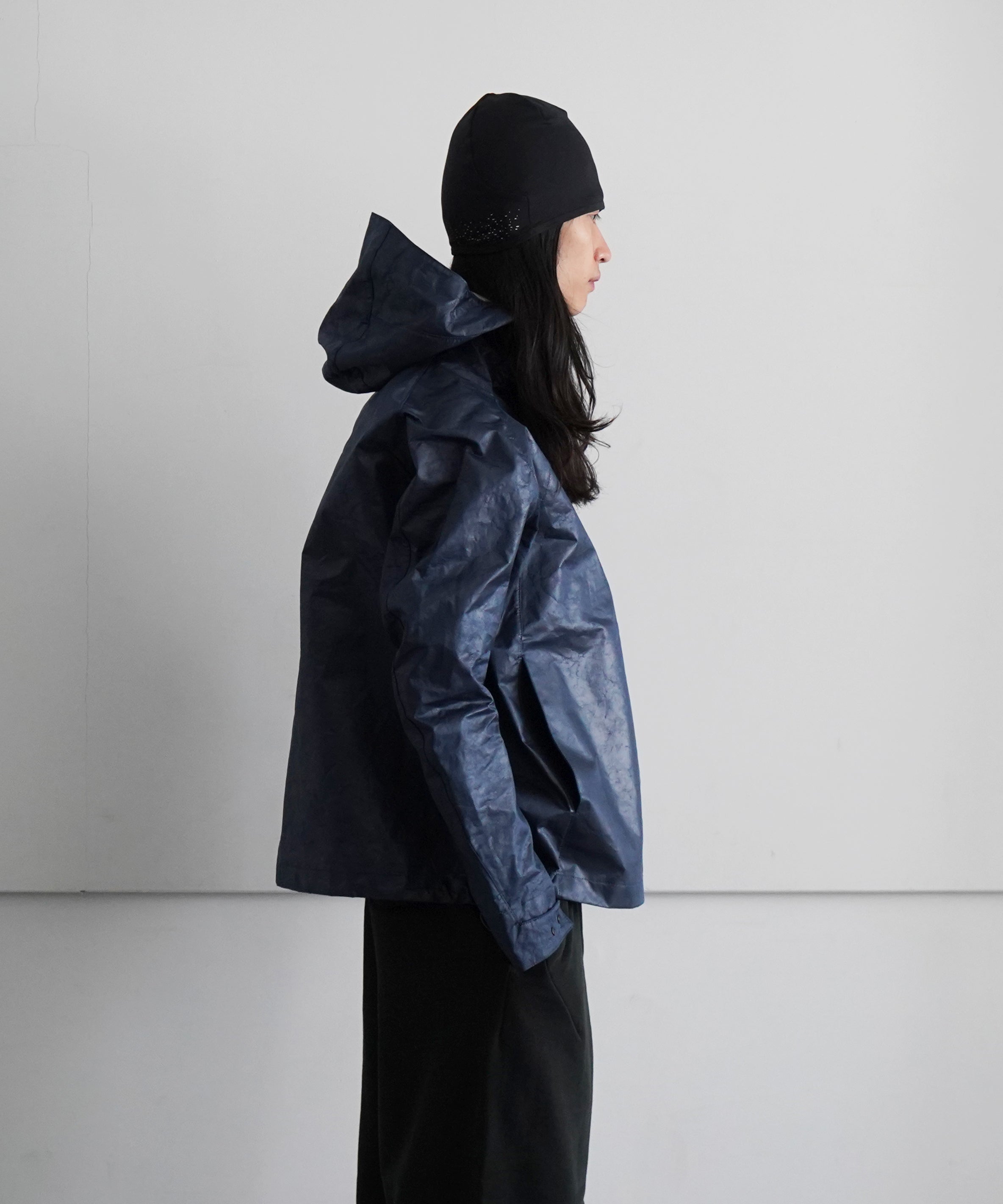 OPPOSE DUALITY T-1000 Short Parka "NAVY ×ALUMINIUM"