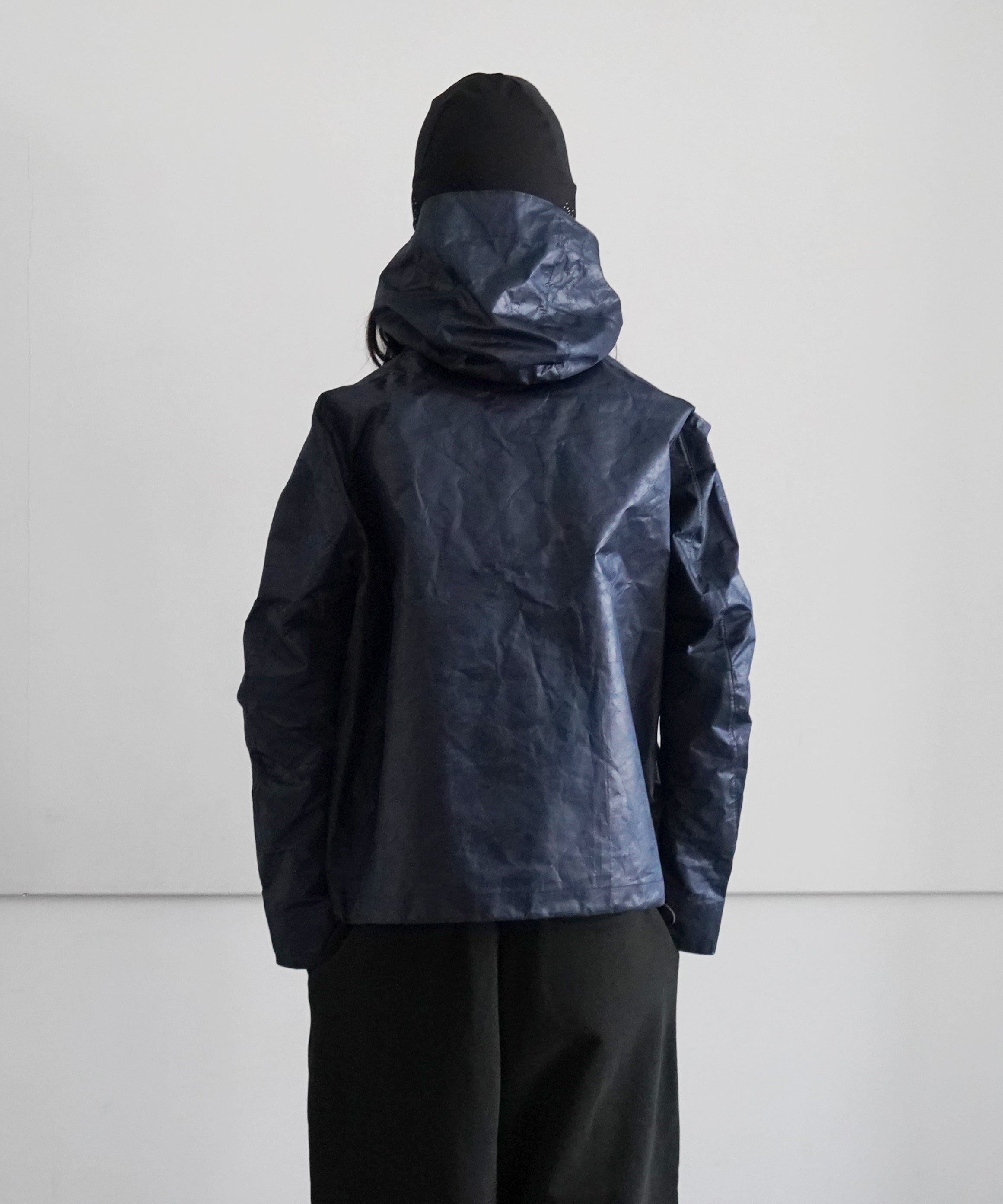 OPPOSE DUALITY T-1000 Short Parka "NAVY ×ALUMINIUM"