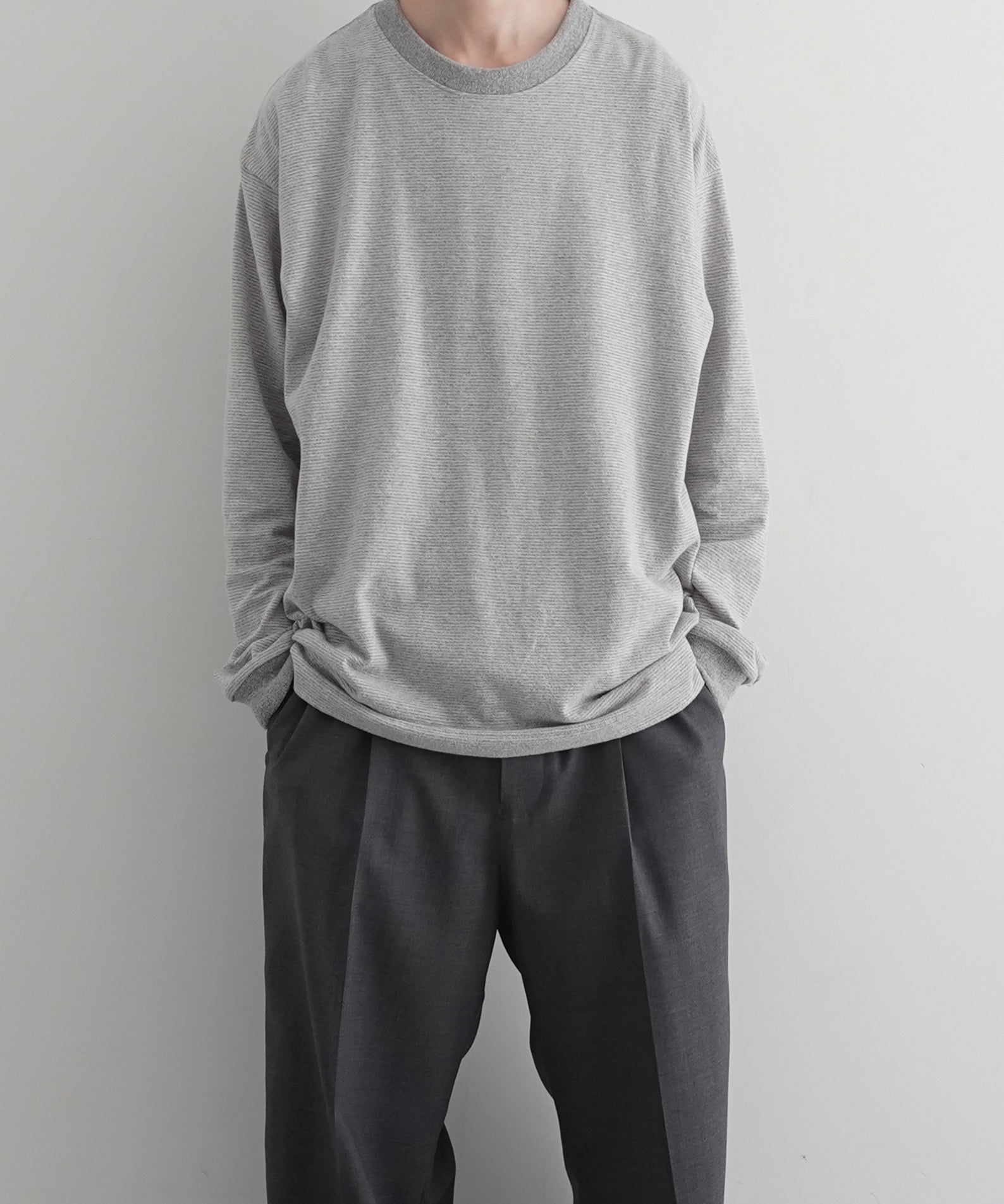 crepuscule Border l/s cutsew "L.GRAY"