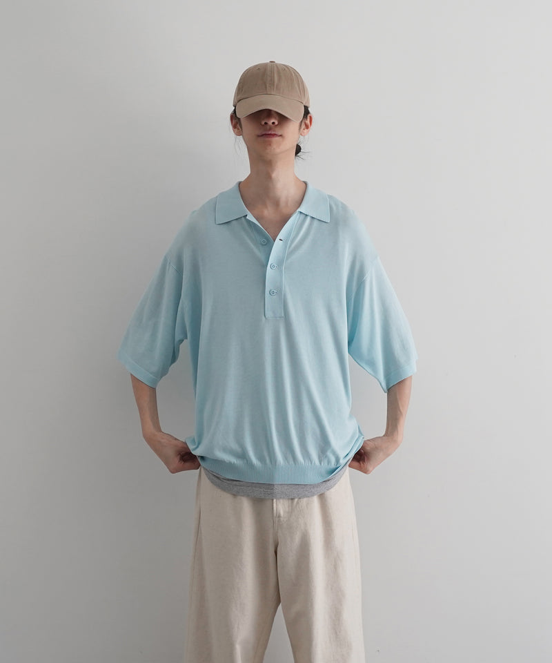 【EXCLUSIVE】crepuscule S/s polo "WINE"