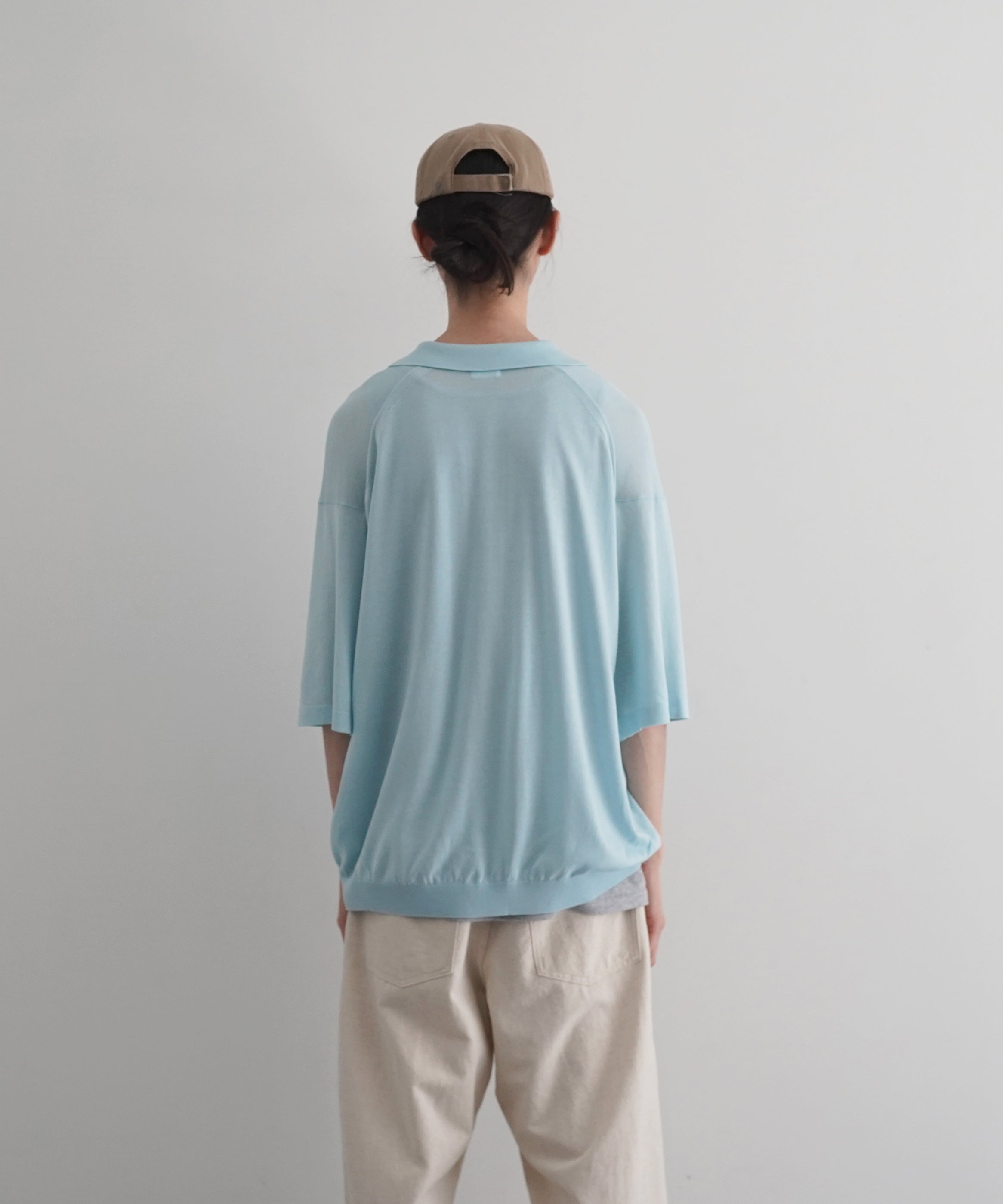 【EXCLUSIVE】crepuscule S/s polo "SAX"