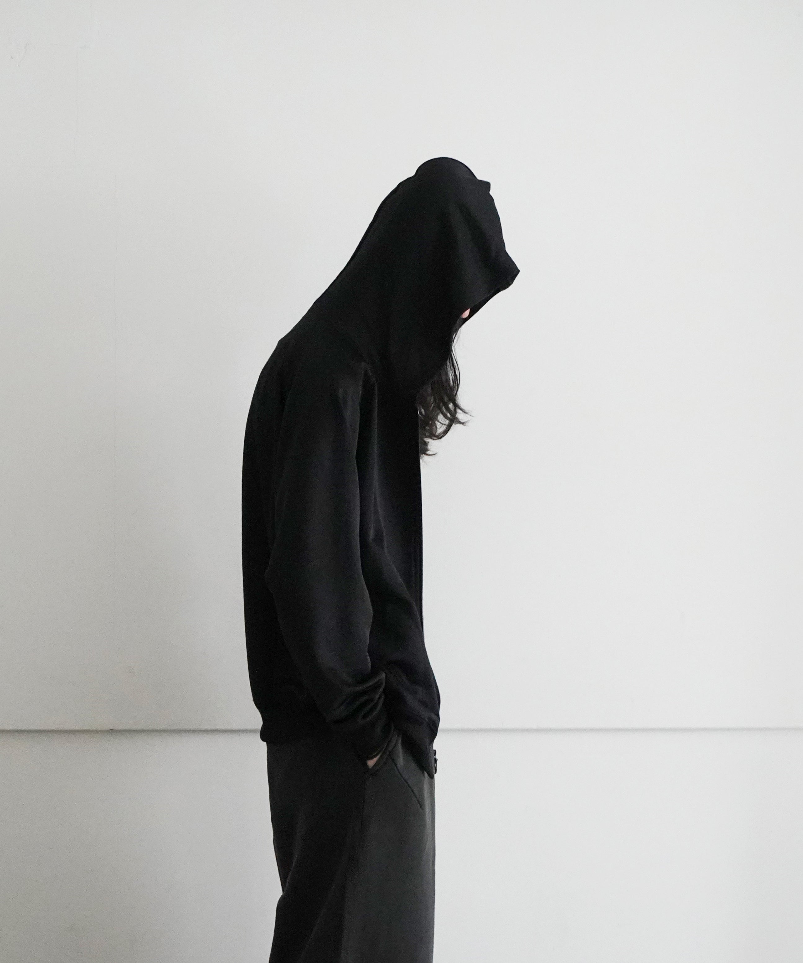 NEEDLES Zipped Hoody -Bright Jersey "BLACK"