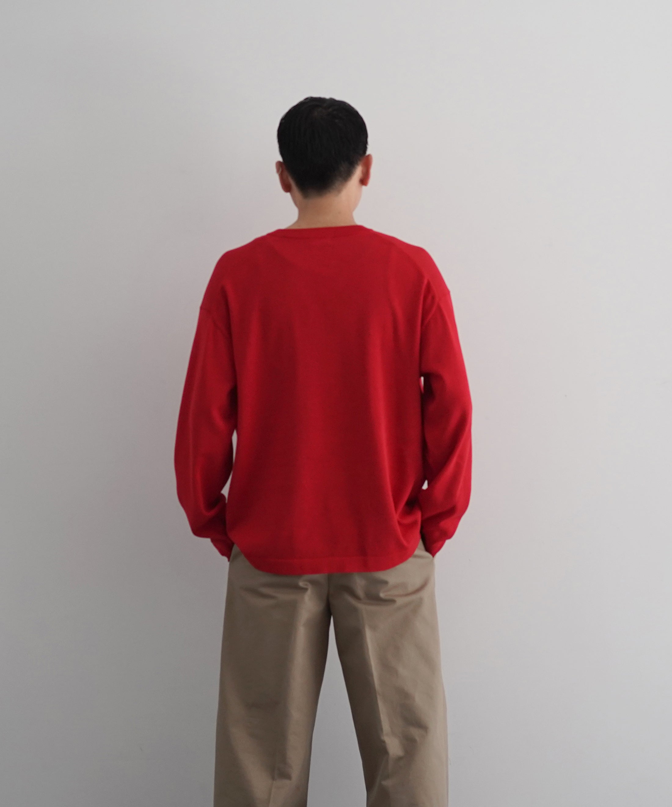 【EXCLUSIVE】crepuscule Washi v/n pullover "RED"
