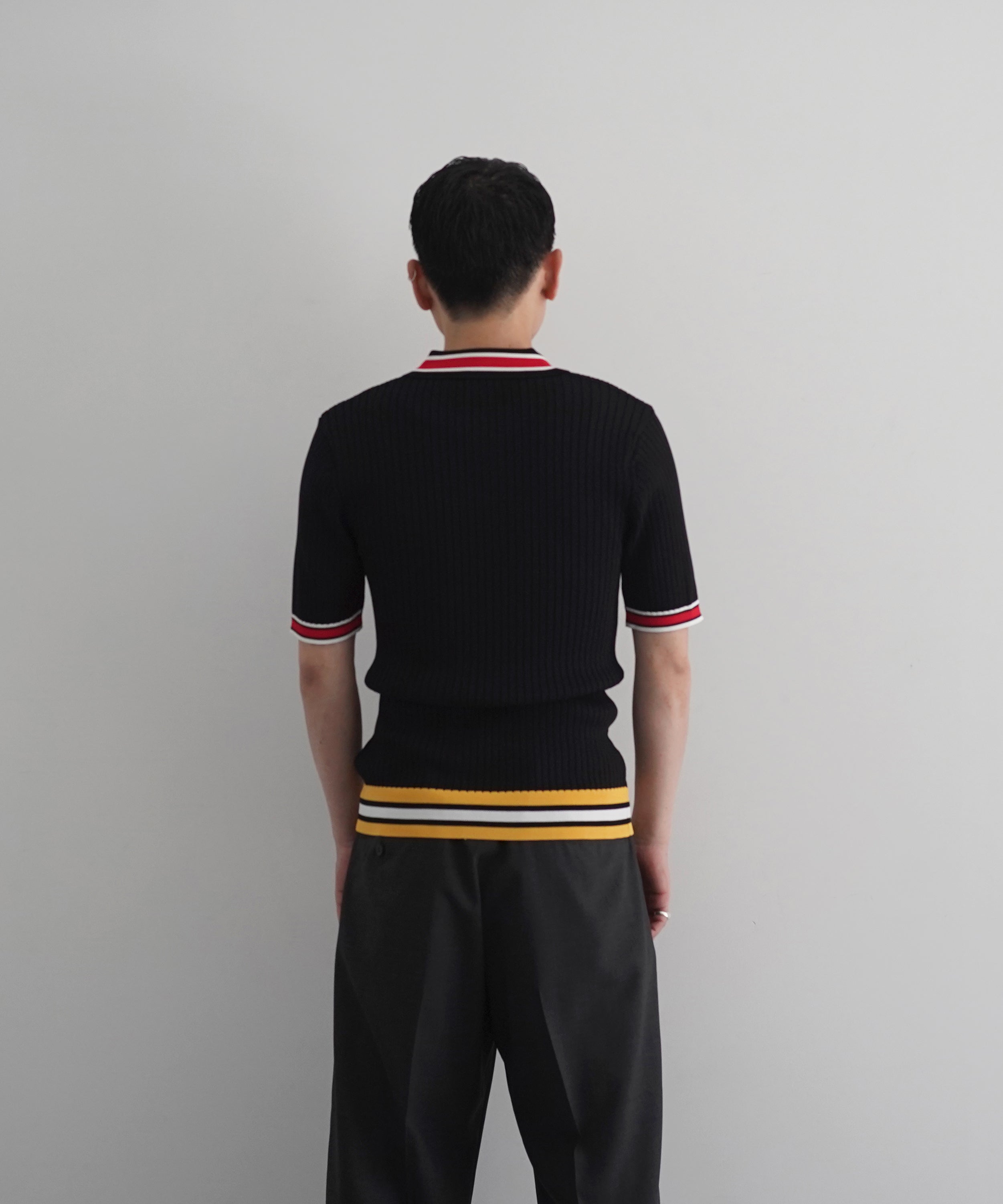 entire studios Ribbed polo "INFERNO"