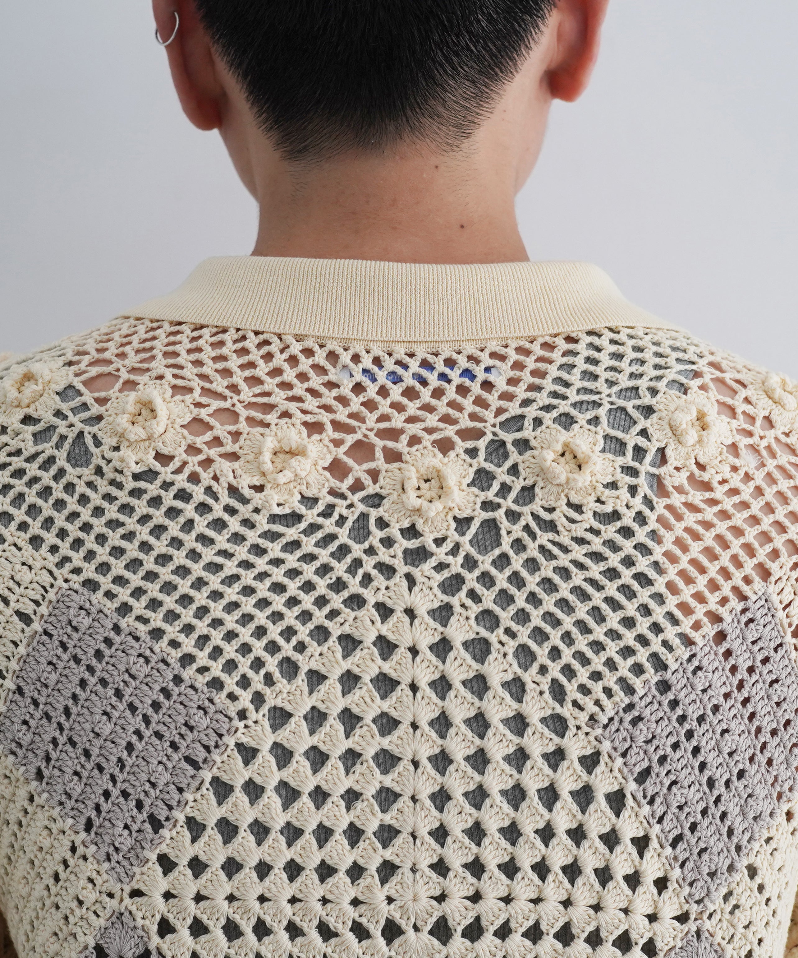 FAF(FAKE AS FLOWERS) Crochet shirts "ECRU"