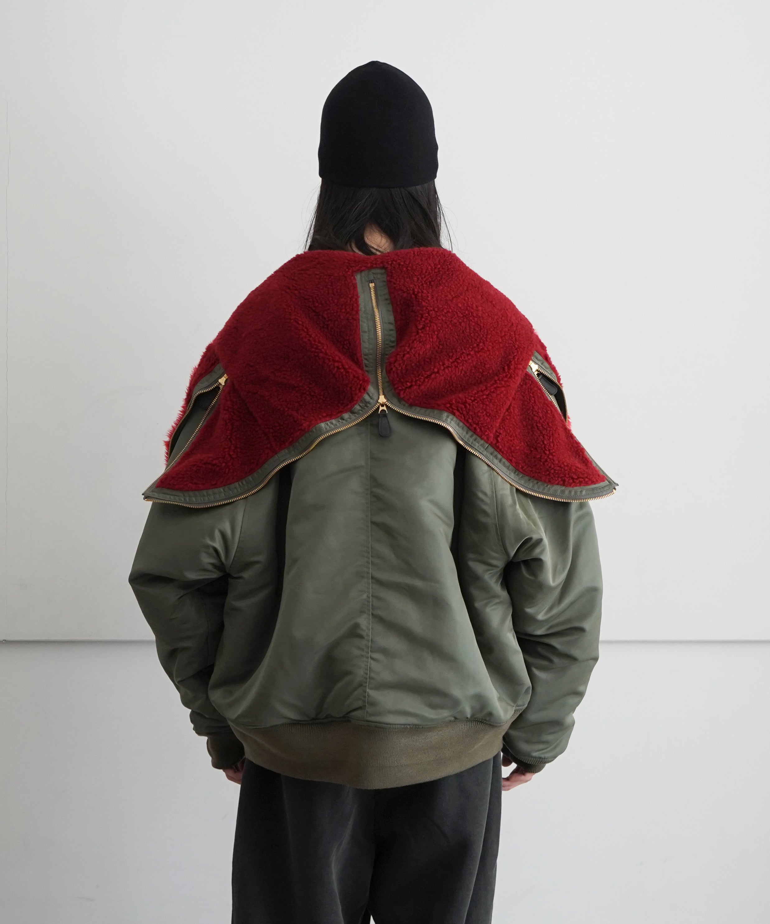 doublet【ダブレット】petal mouth hood bomber jacket 