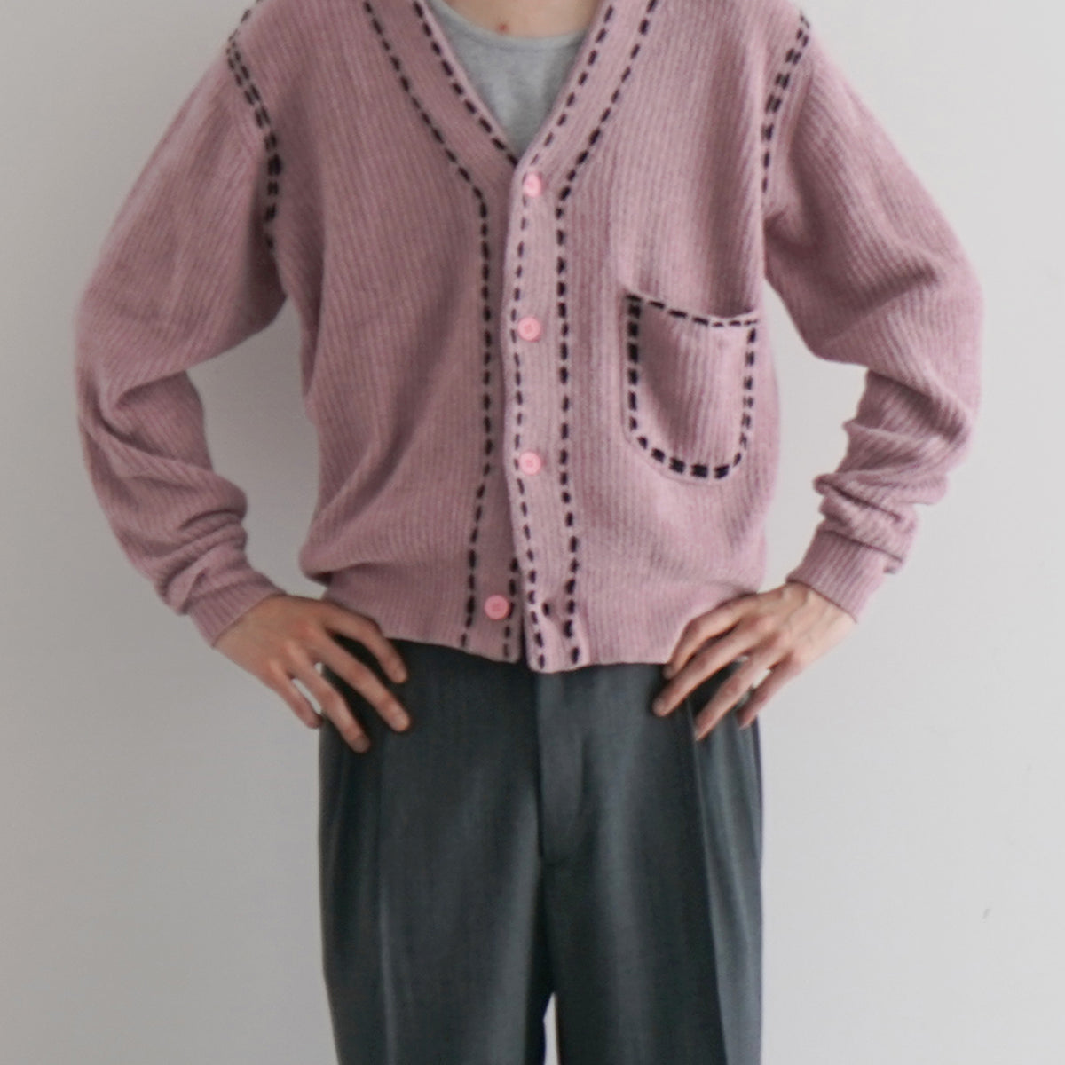 トップス PG1 CARDIGAN MOS PINK PHINGERIN【フィンガリン】pg1 cardigan 