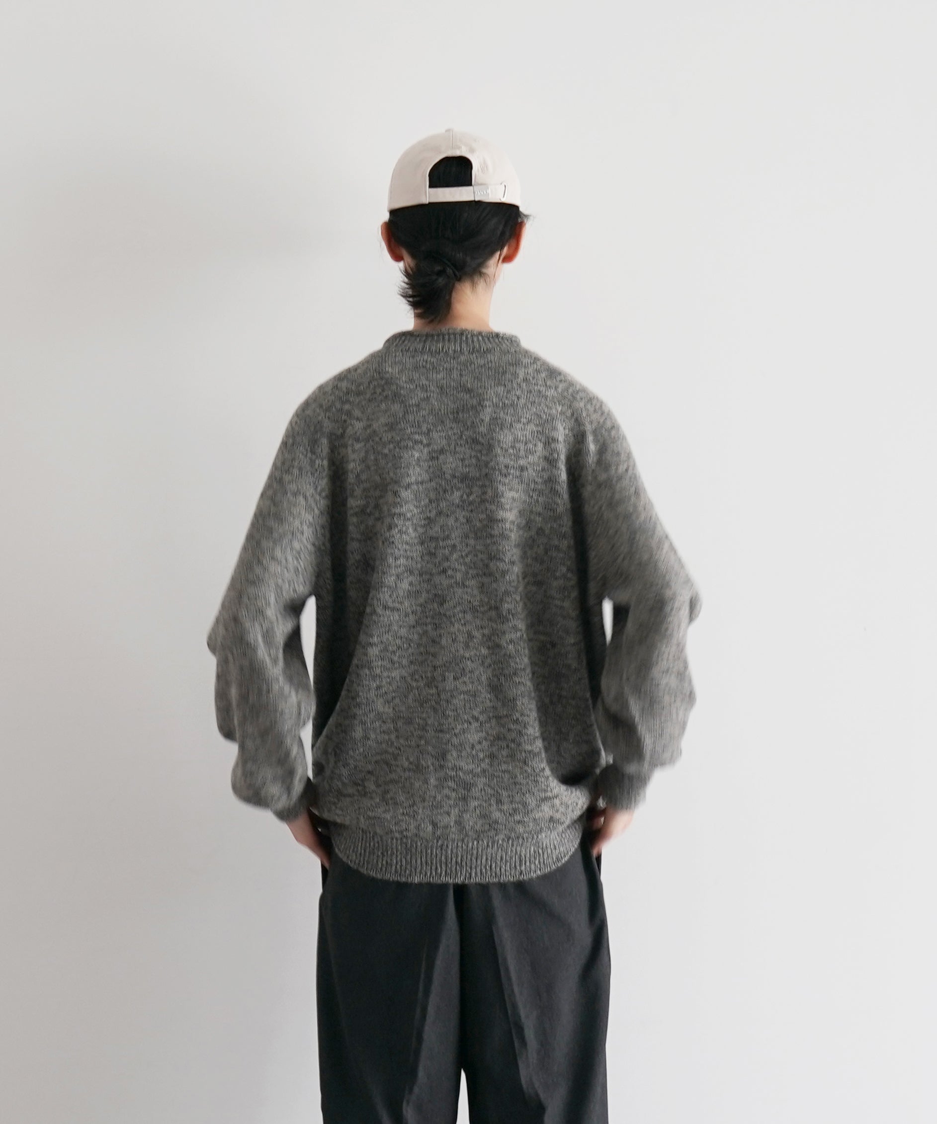 crepuscule W/g alpaca pullover "GRAY"